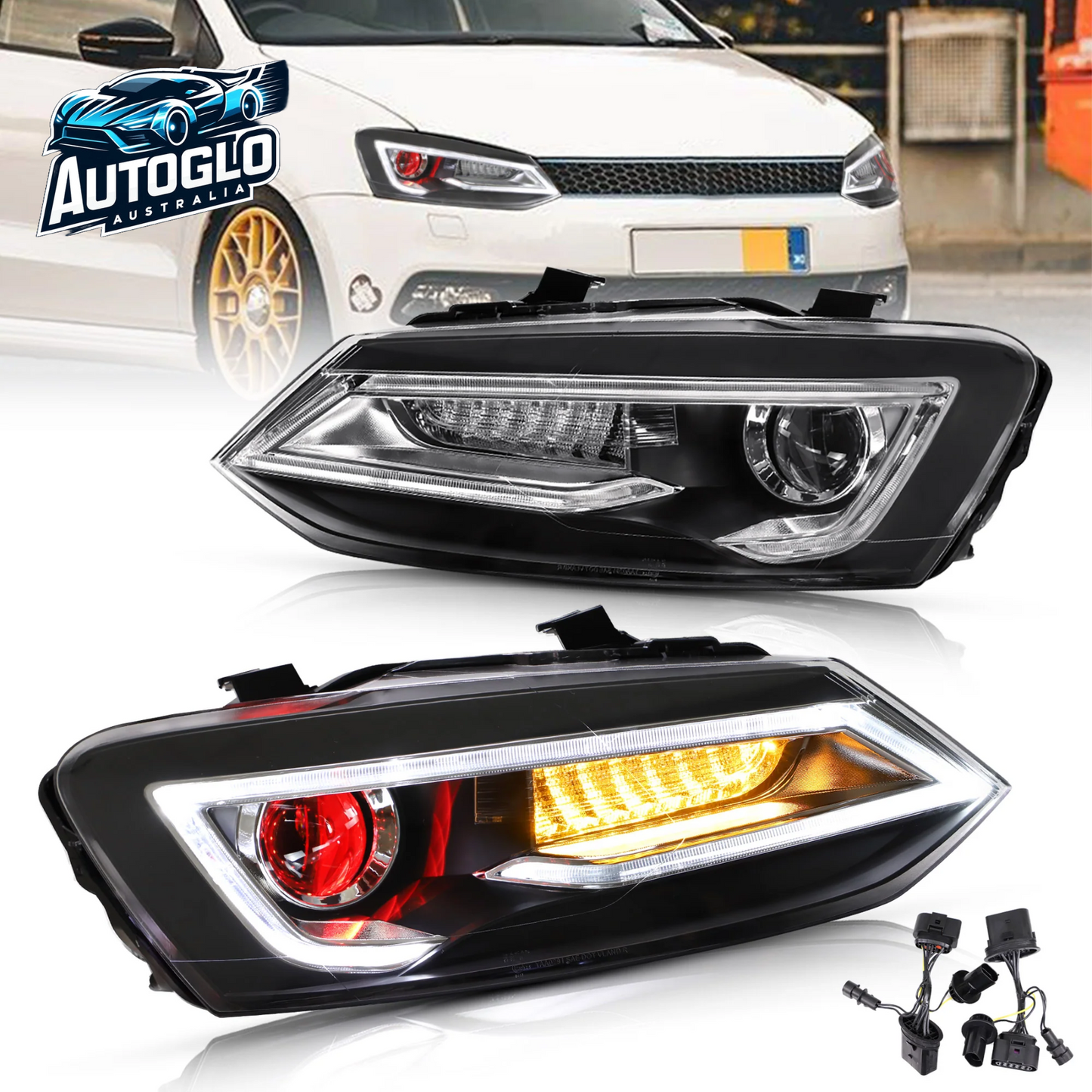 VLAND Dual Beam LED Headlights Volkswagen Polo 2011-2017