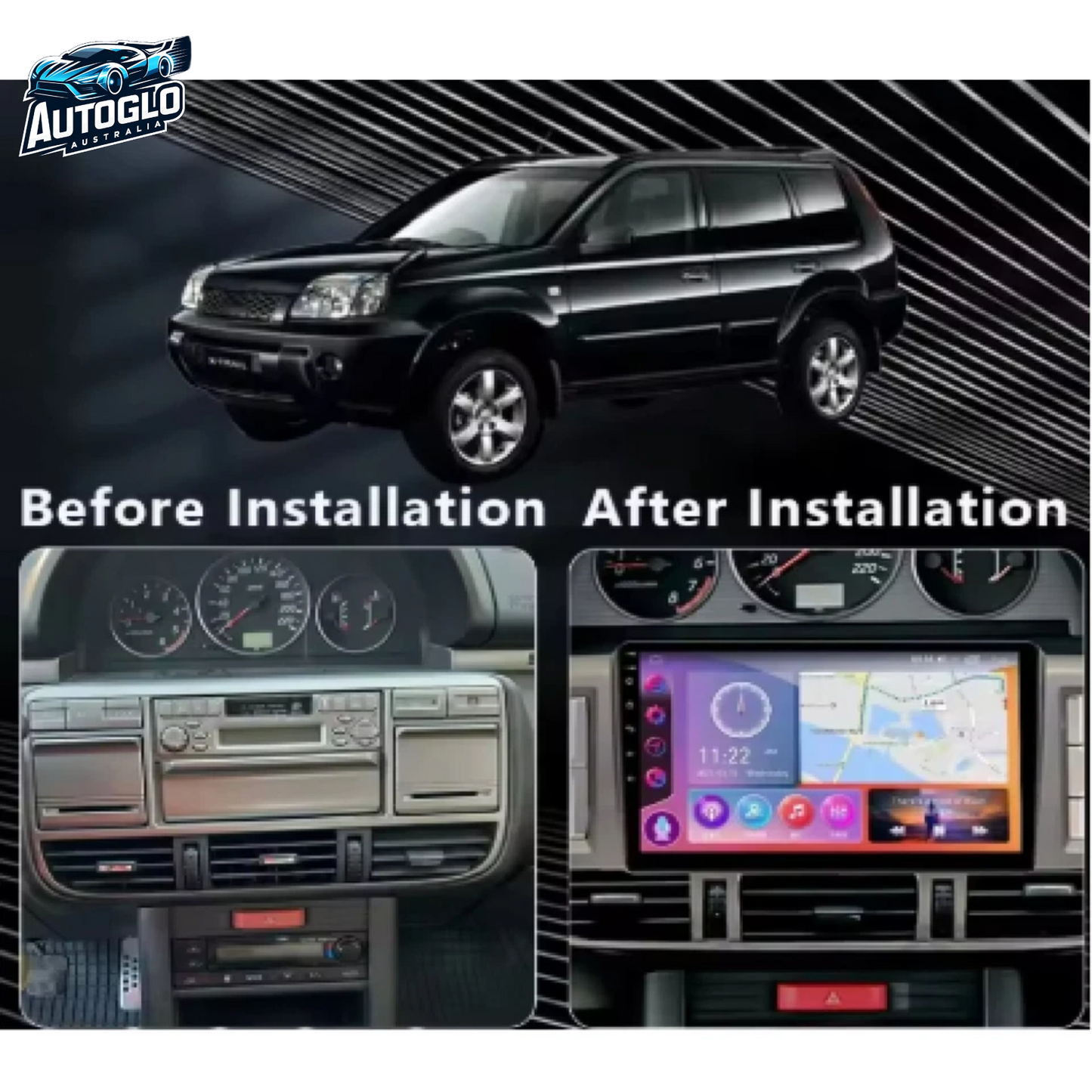 Autoglo Australia 9" (2GB+32G) Android Carplay BT GPS Stereo for NISSAN X-Trail (1998-06)