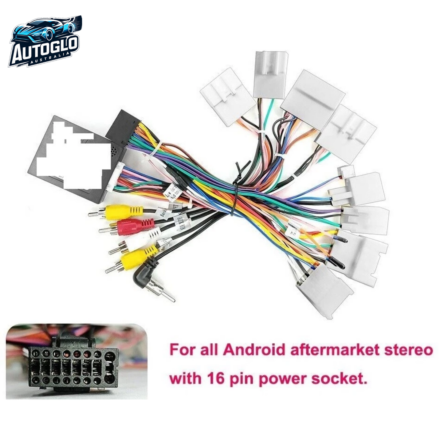 Autoglo Australia For Toyota Car Stereo Radio Power Harness ISO Adapter Support OEM JBL AMP