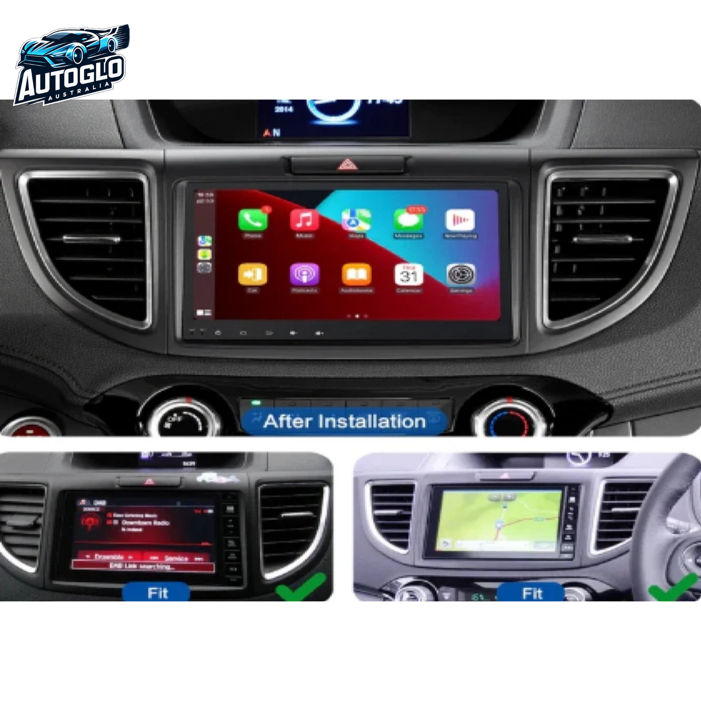 Autoglo Australia 10.1" Android 13 Carplay BT GPS WiFi HD Stereo for HONDA CRV 2012+(2+32GB)-Gifts
