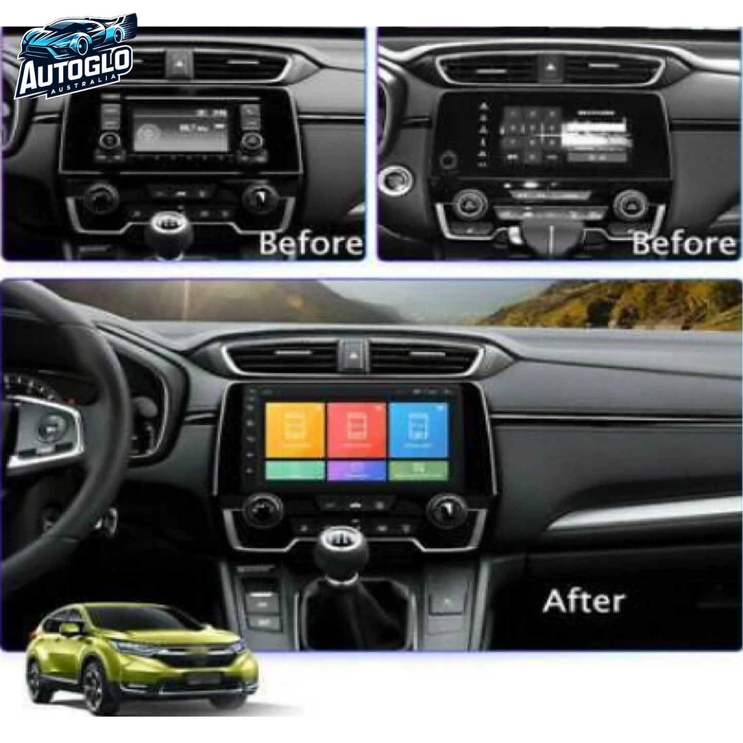 Autoglo Australia 10" Carplay Android BT GPS 2+32G Stereo for HONDA CRV (2017+)+Rev. Cam-Gifts