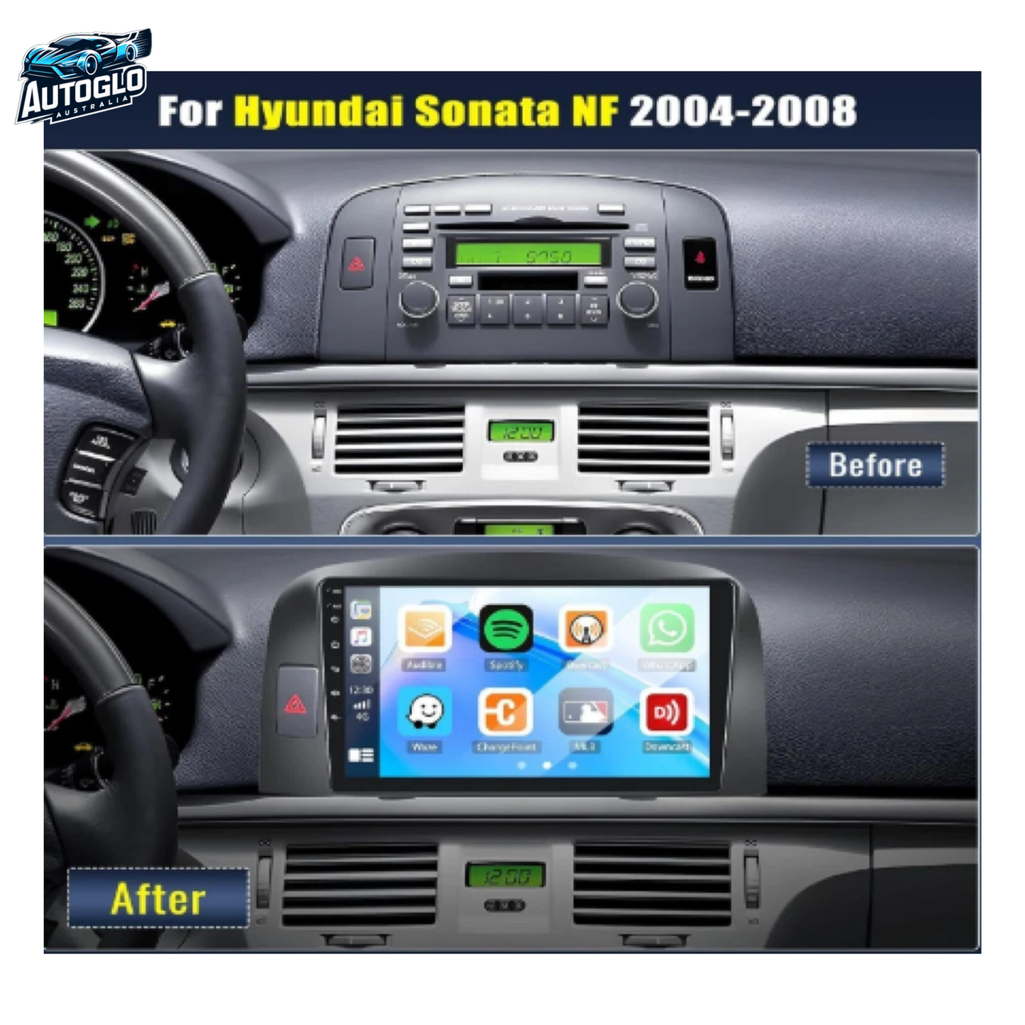 Autoglo Australia 9" (2GB+32G) Android Carplay BT GPS Stereo for HYUNDAI SONATA NF (2004-08)