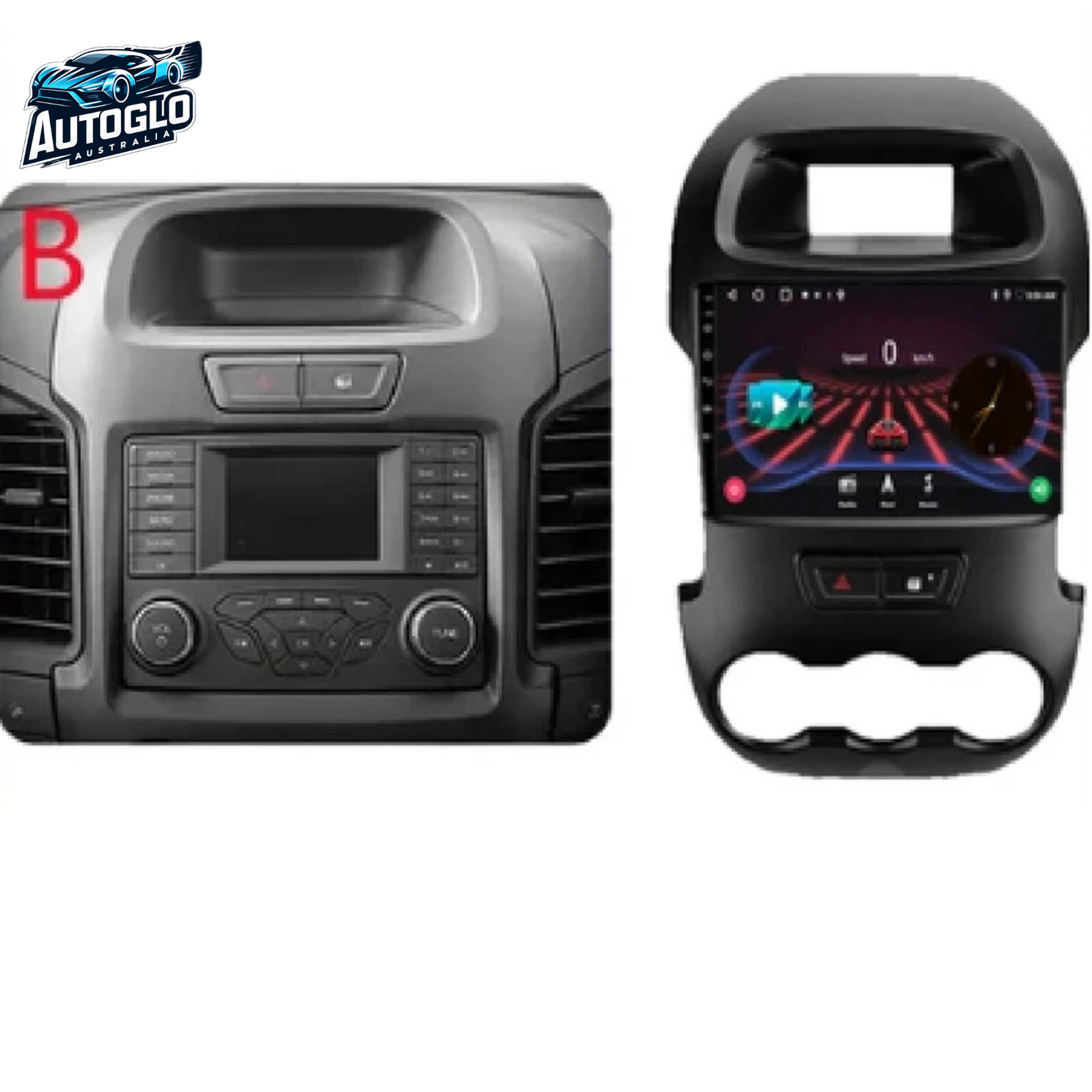 Autoglo Australia 9" (2+32G) GPS BT WiFi CARPLAY ANDROID 13 Stereo For FORD RANGER (2011-15) Gifts