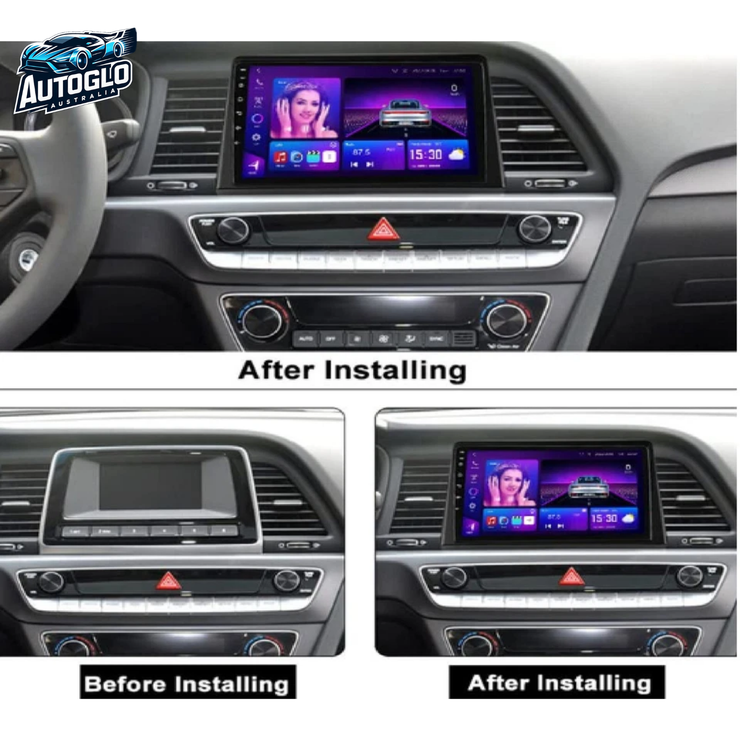 Autoglo Australia 9" (2GB+32G) Android Carplay BT GPS Stereo for HYUNDAI SONATA 7 (2017-18)
