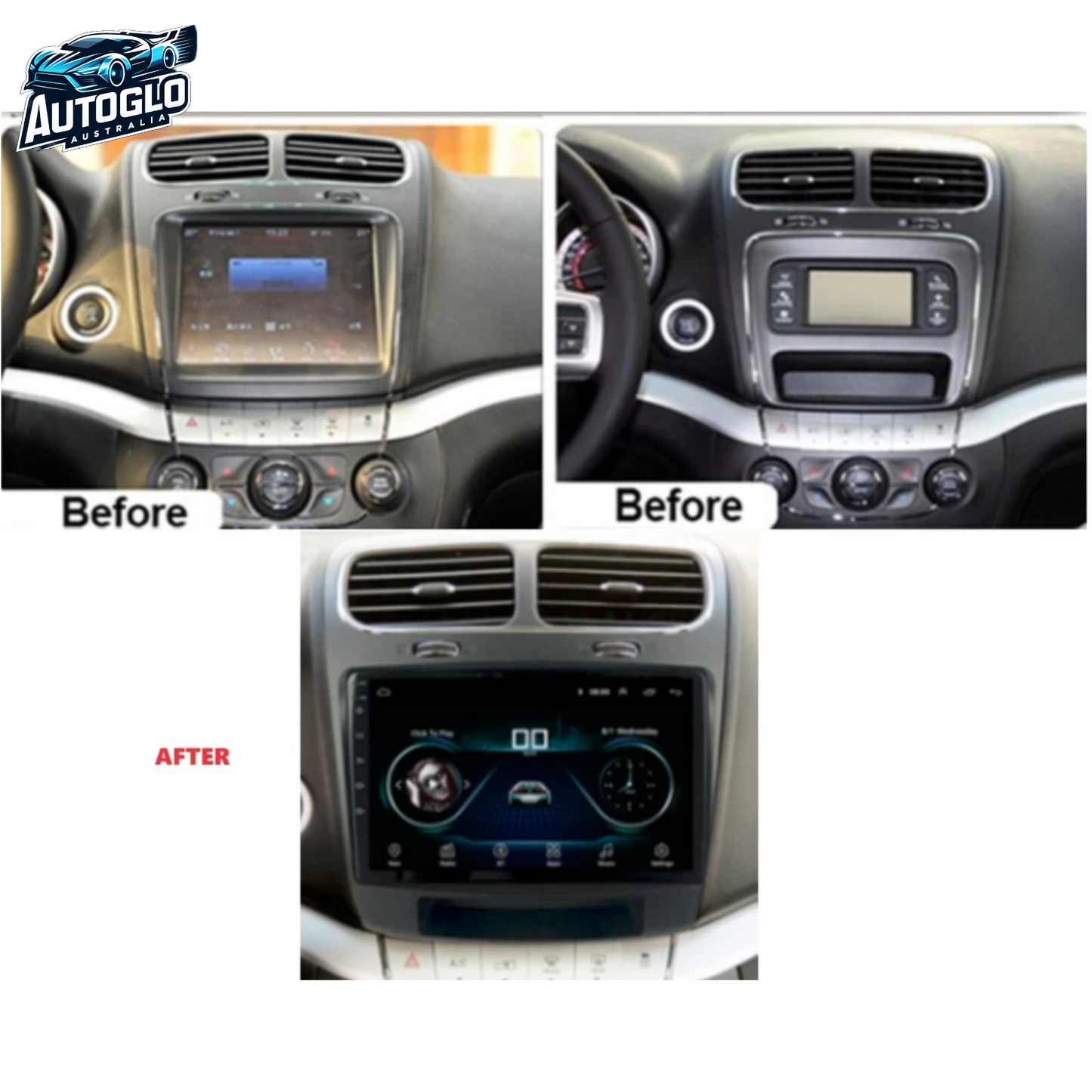Autoglo Australia 9" Android Carplay BT GPS Stereo Dodge Journey Fiat Freemont 2GB+32G (2012-20)