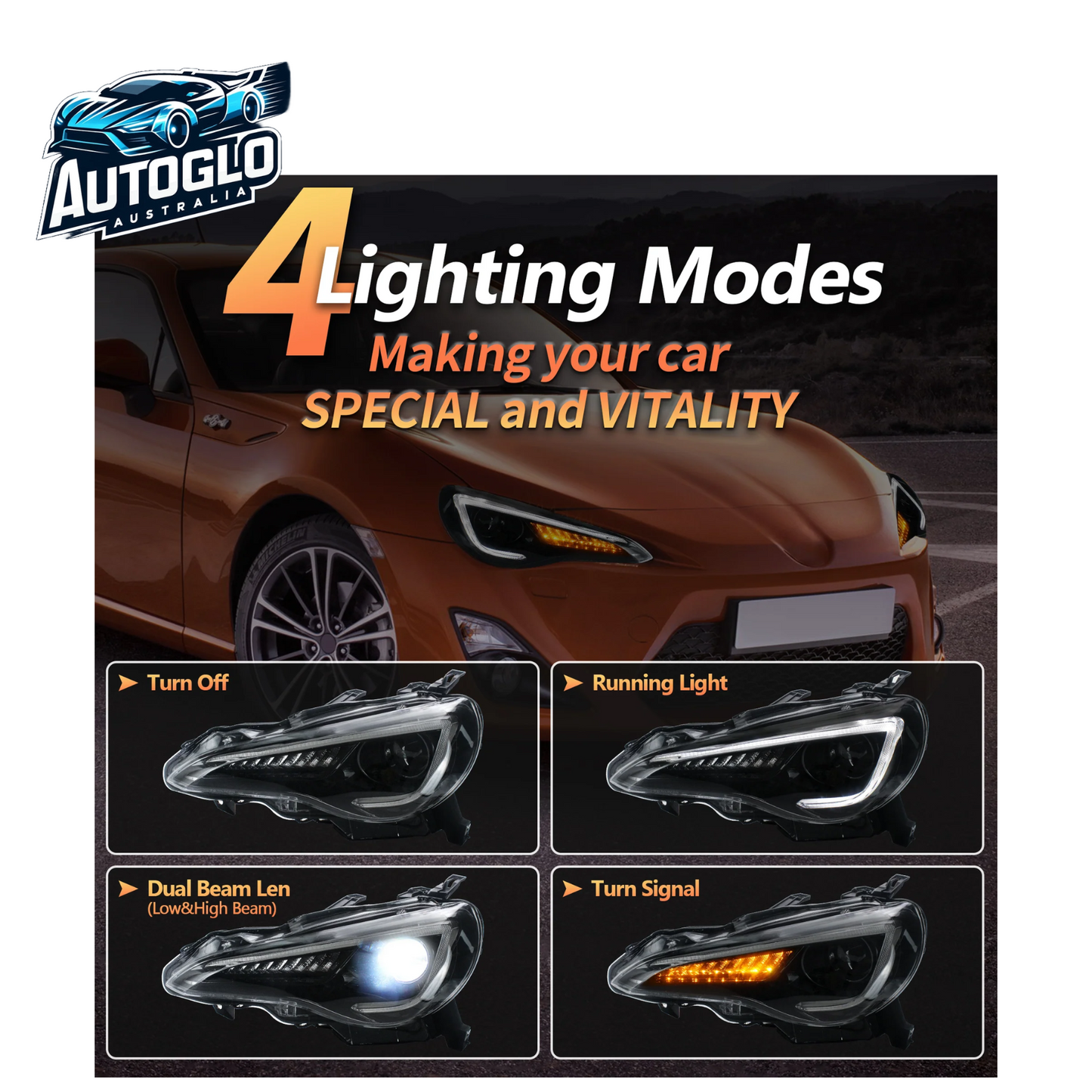 VLAND 1 Pair Headlights And Tail Lights For 2013-2021 Toyota 86 and Subaru BRZ