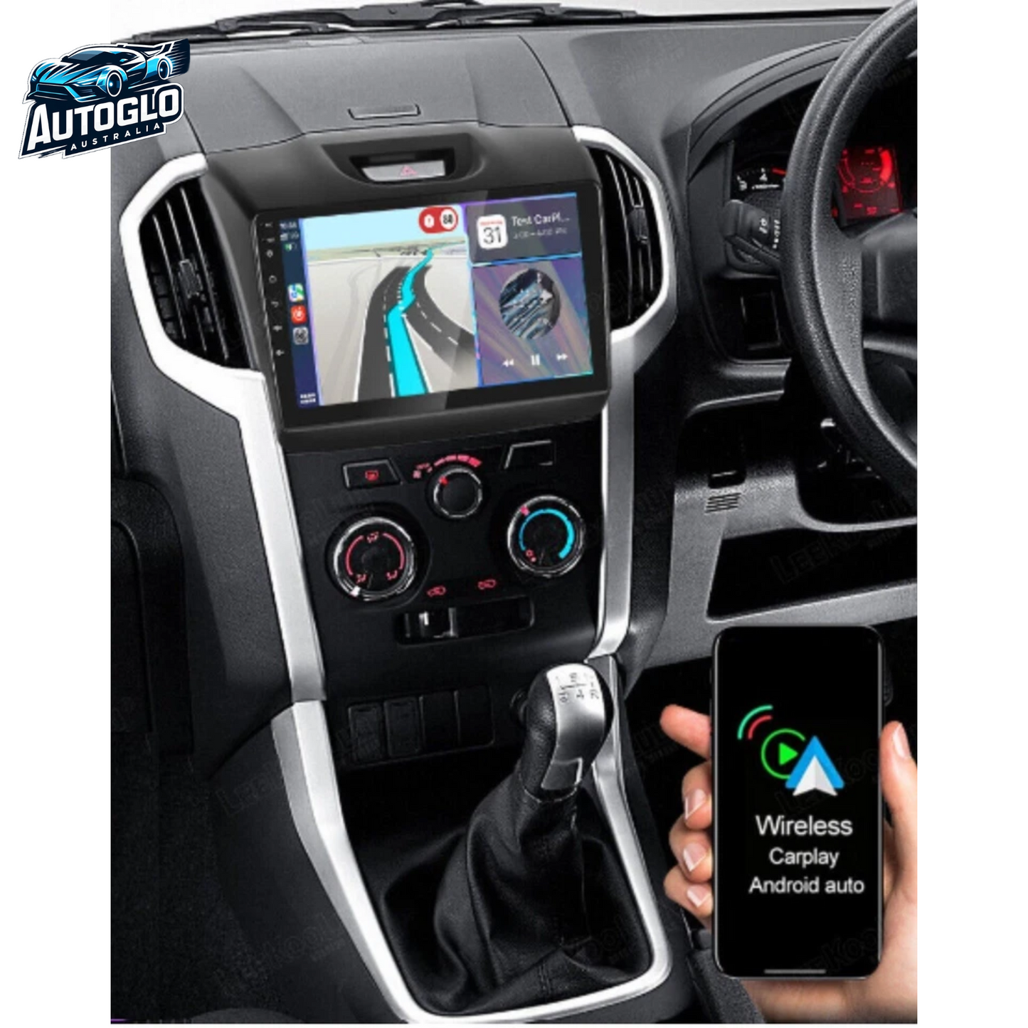 Autoglo Australia 9" Carplay BT GPS WiFi Stereo for D-Max COLORADO (2012-16) 2+32G
