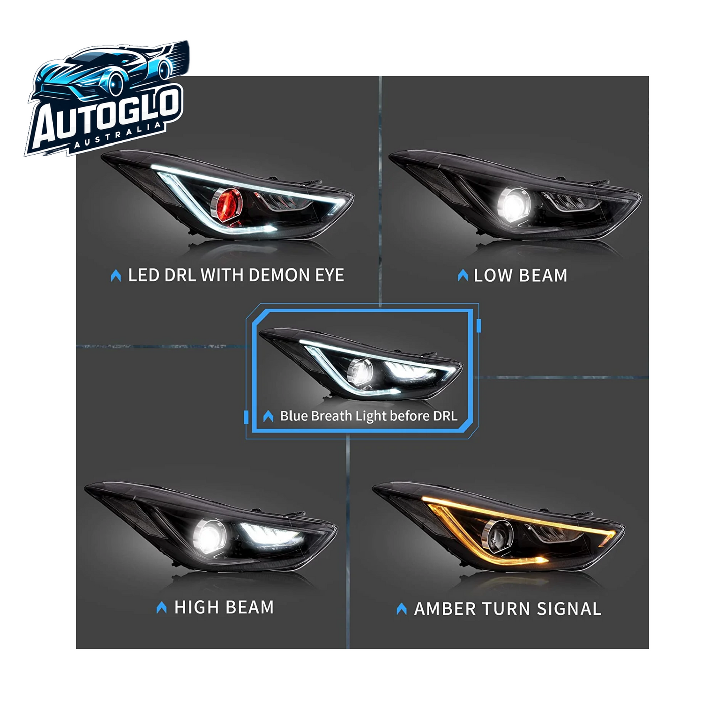 VLAND Projector Headlights For Hyundai Elantra (Avante MD) 2011-2015