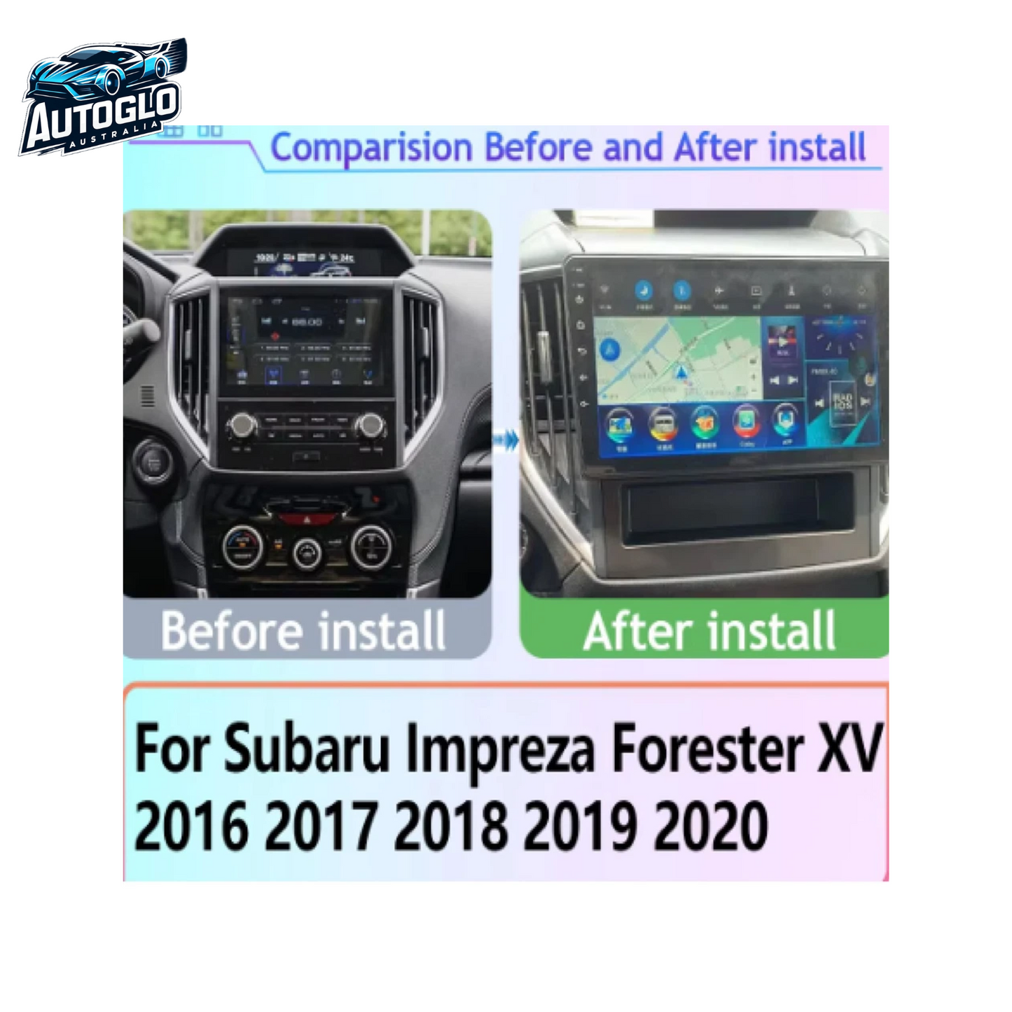 Autoglo Australia 9" (2G+32G) GPS BT WiFi CARPLAY Stereo For SUBARU IMPREZA FORESTER XV (2016-20)