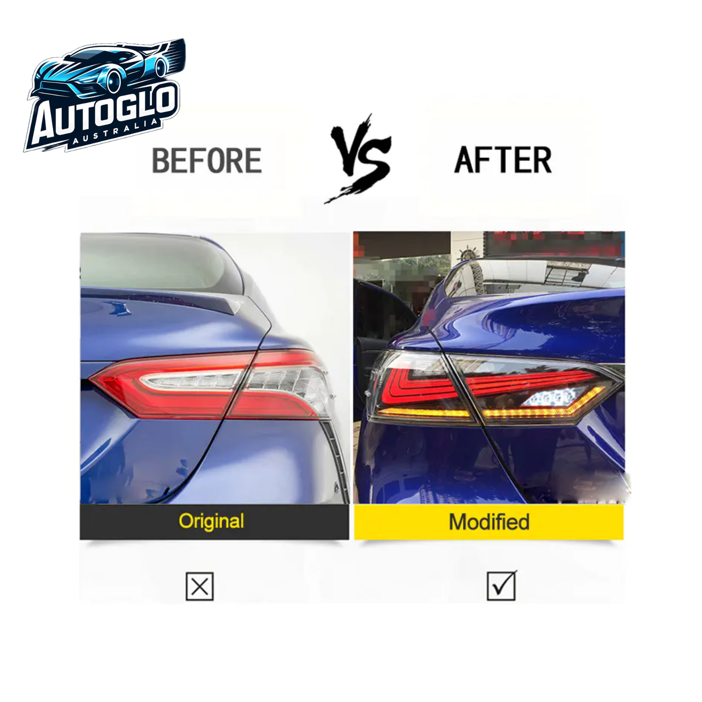 Autoglo Australia For Toyota Camry RGB LED Tail Light 2018 V1