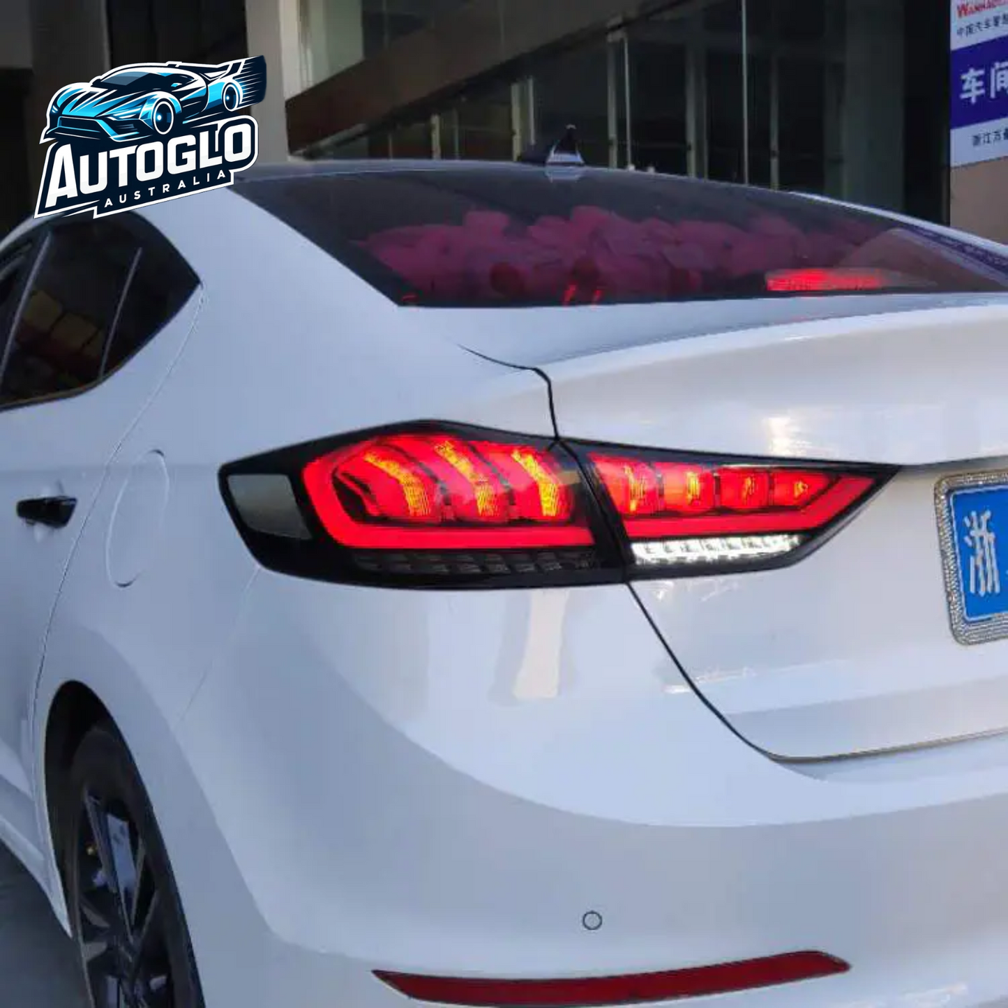 Autoglo Australia Brand New Led Smoked Taillights for 2015-2019 Hyundai Elantra