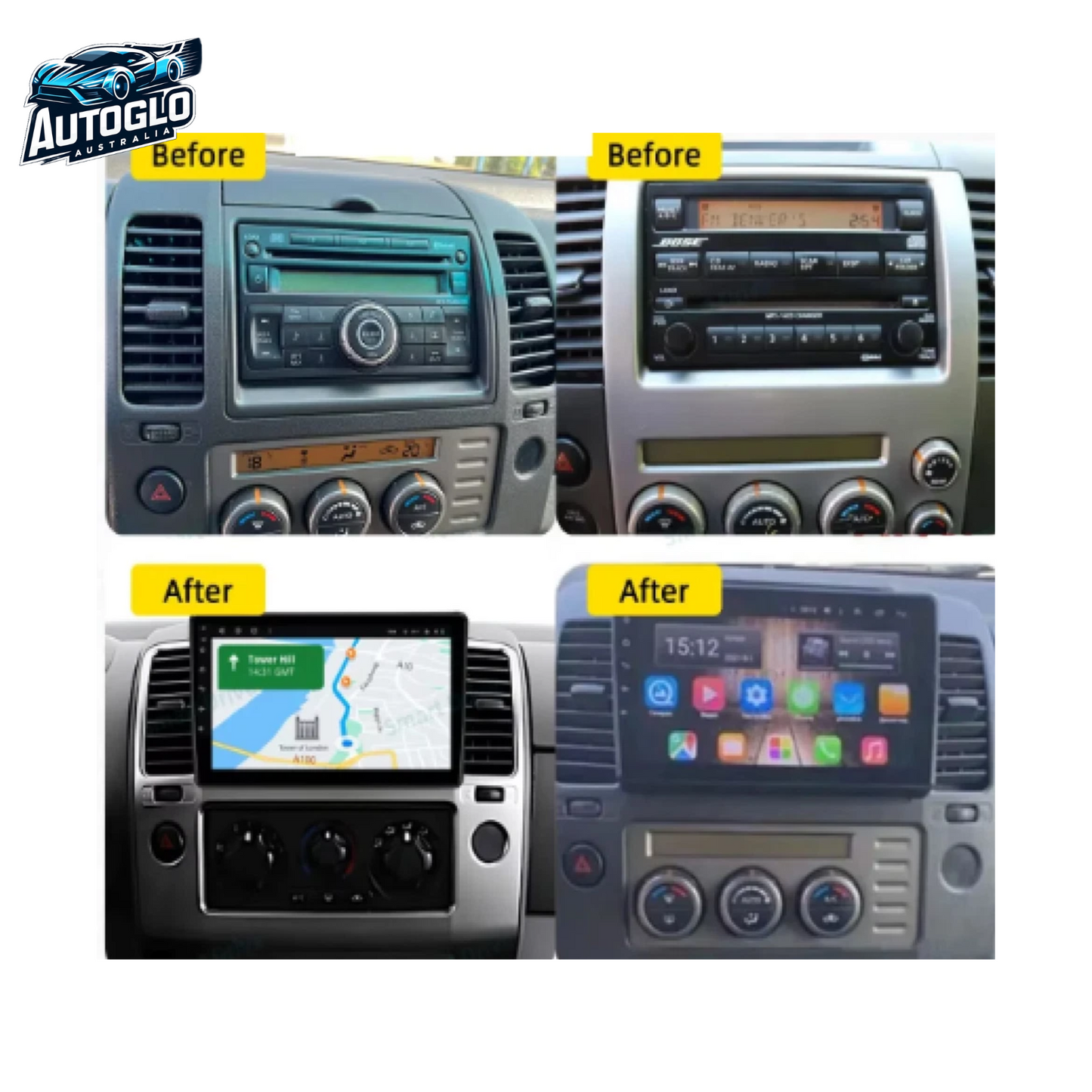 Autoglo Australia 9" Carplay Stereo for Nissan Pathfinder R51 (2004-2012) NAVARA D40 (2006-2012)