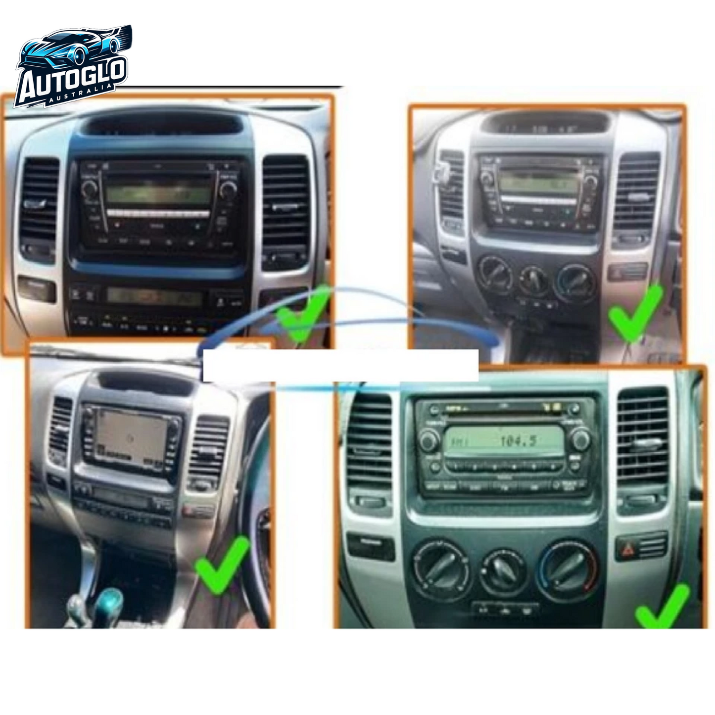 Autoglo Australia 7" CarPlay Android GPS BT Stereo For TOYOTA PRADO LC120 (2002-10) 2GB+32GB