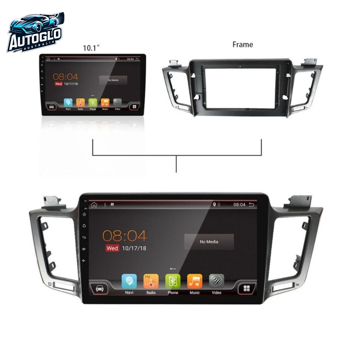 Autoglo Australia 10.1" Android 12 Stereo Carplay for Toyota RAV4 2015-2017 BT GPS NAVI 2GB+32GB