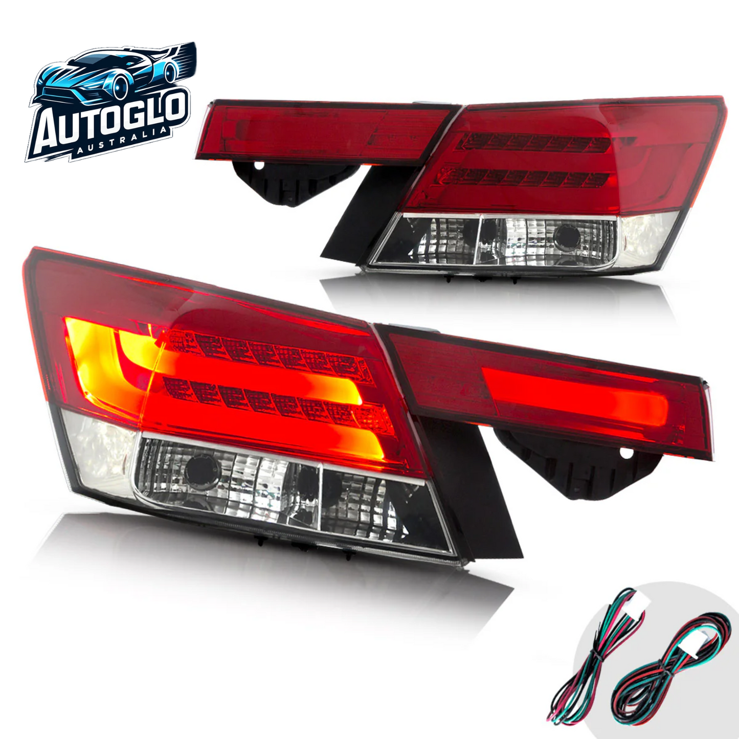 VLAND 4PCS LED Tail Lights For Honda Accord Inspire 8th Gen Sedan 2008-2013(Not For Coupe)