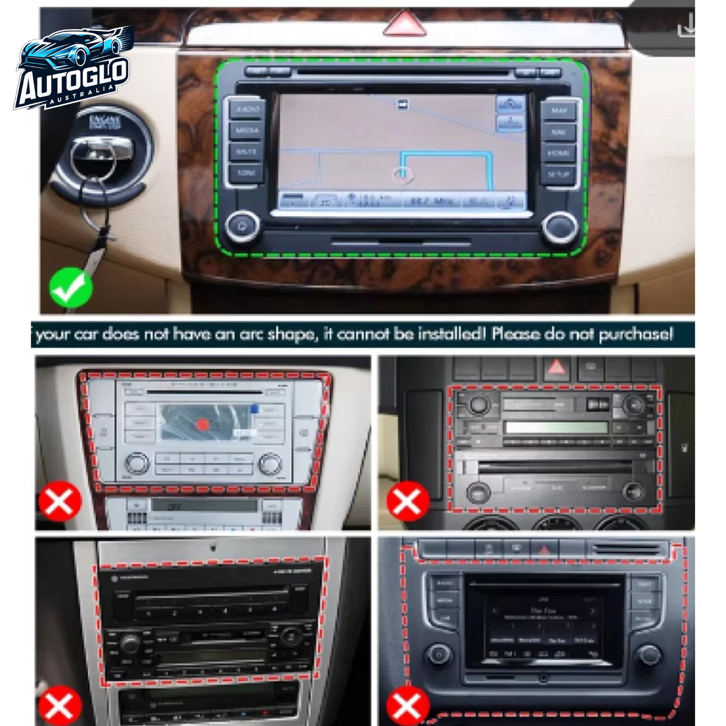 Autoglo Australia 8" CarPlay Android 13 Stereo For VW T5 POLO CADDY AMAROK GOLF JETTA TIGUAN SKODA