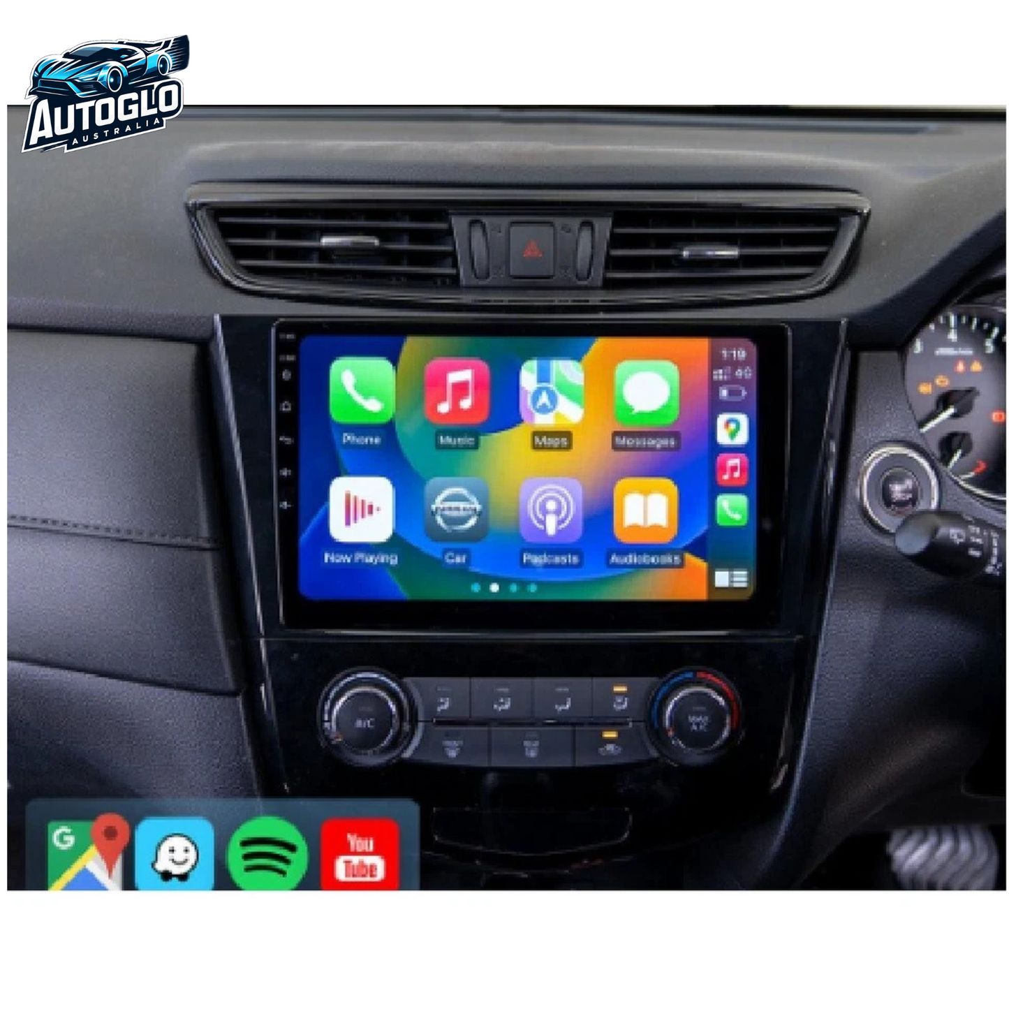 Autoglo Australia 10" Android Carplay BT GPS 32G Stereo for NISSAN QASHQAI 2 X-Trail 3 (2013-17)