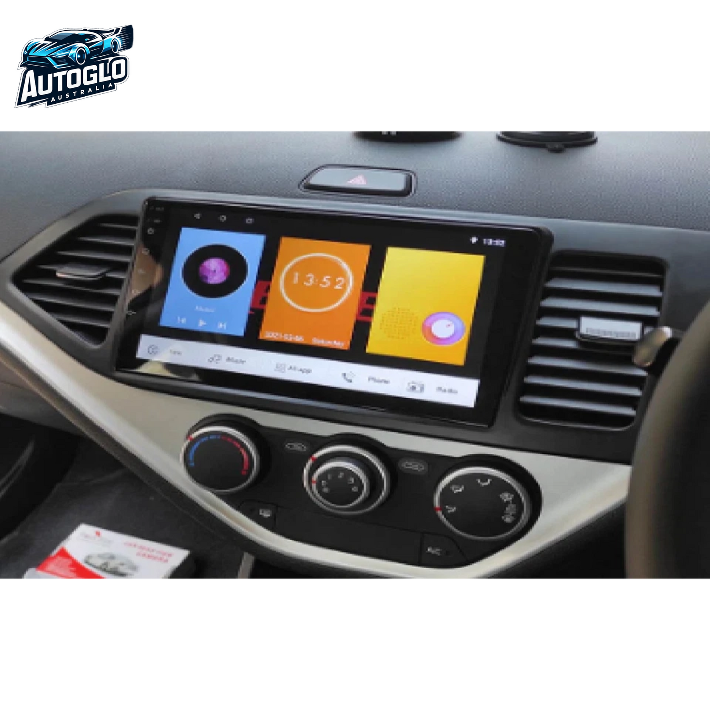 Autoglo Australia 9" Android Carplay BT GPS Stereo for KIA PICANTO 2GB+32GB (2011-16)