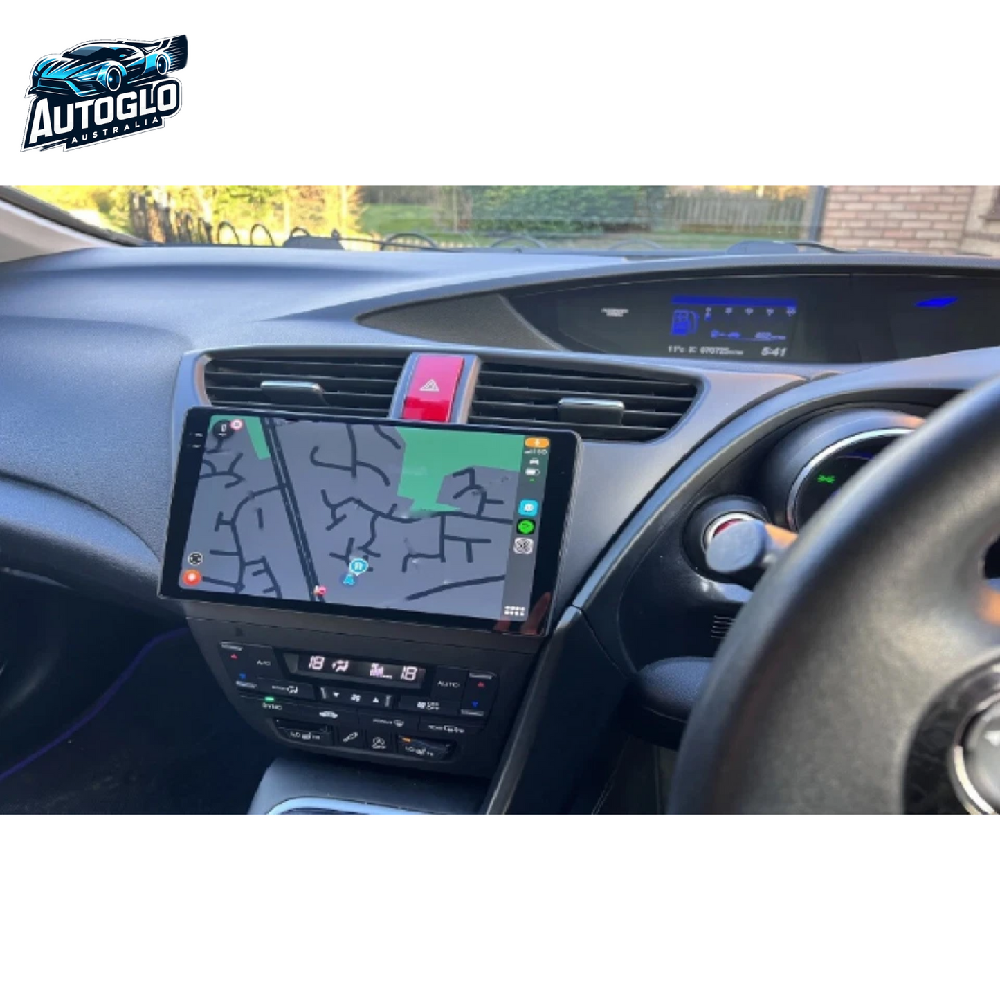 Autoglo Australia 9" (2G+32G) GPS BT WiFi CARPLAY ANDROID STEREO AUTO For HONDA CIVIC (2012-14)