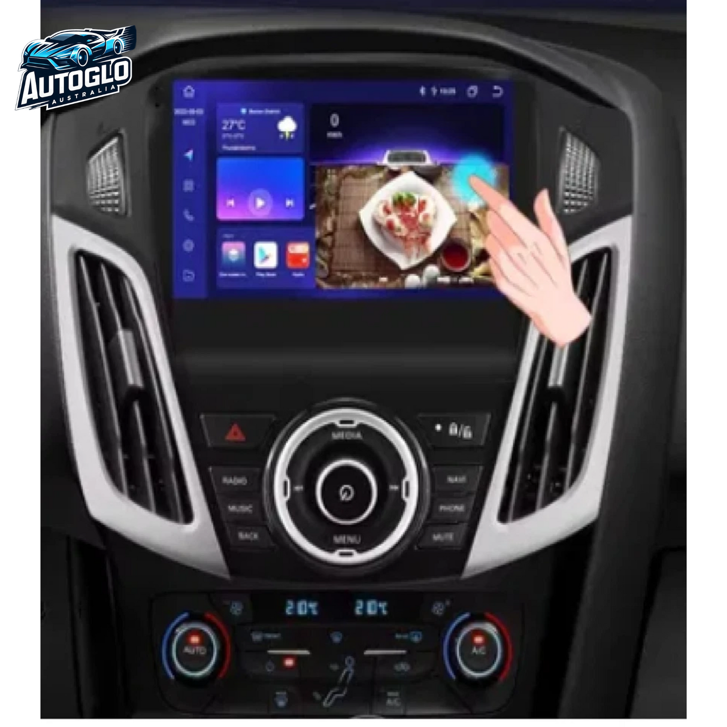 Autoglo Australia 9" (2G+32G) GPS BT WiFi CARPLAY ANDROID Stereo For FORD FOCUS (2012-18) FULL E