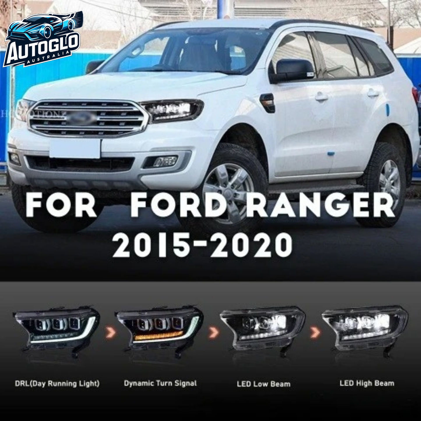 LED Headlights for Ford Ranger 2015-2020 v1