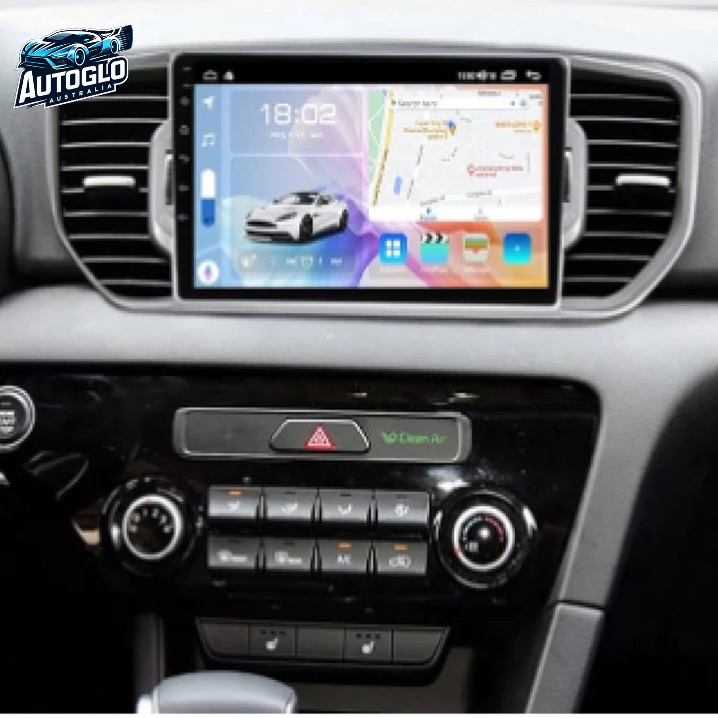 Autoglo Australia 9" (2G+32G) GPS BT WiFi Carplay Android 13 Stereo For KIA SPORTAGE F2 (2016-19)