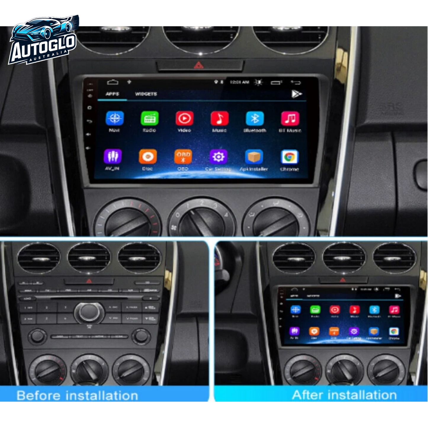Autoglo Australia 9" CarPlay Android 13.0 BT GPS WiFi Stereo For MAZDA CX 7 (2008 -15) BOSE AMP