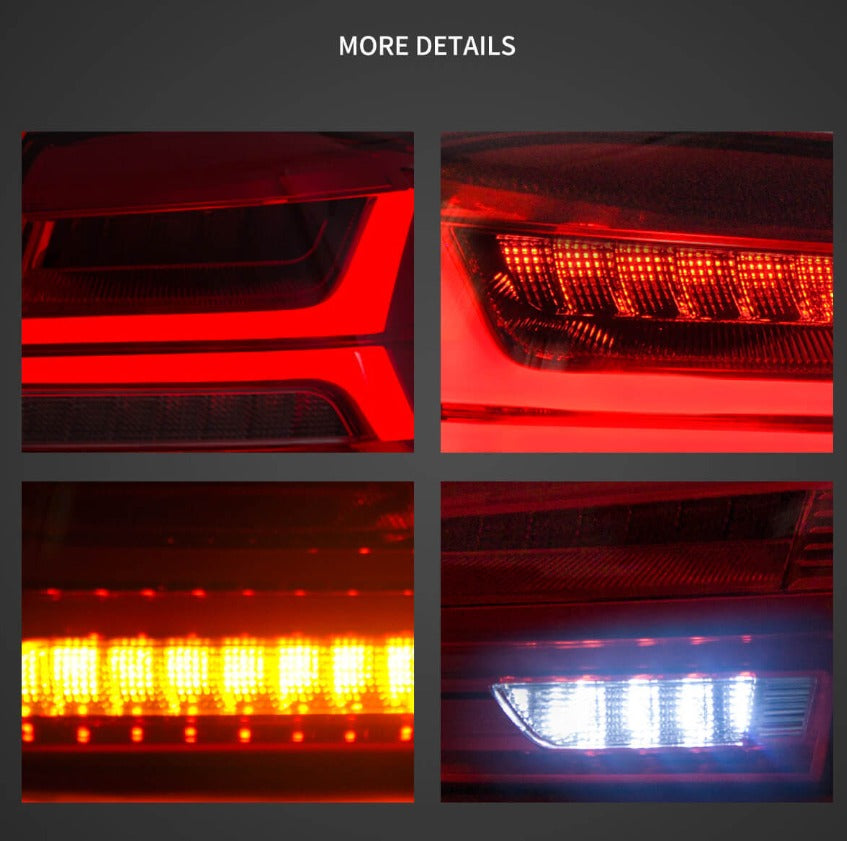 Red LED Tail Lights For 2008-18 Mitsubishi Lancer EVO Sedan W/Sequential Signal