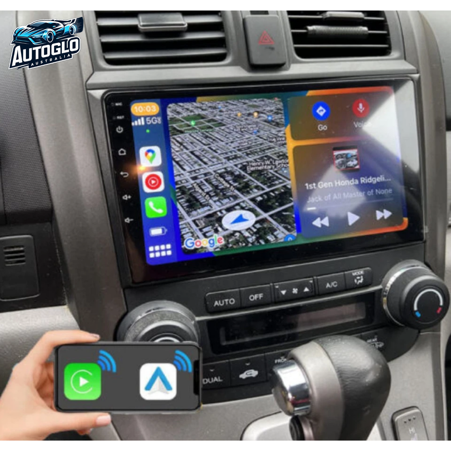 Autoglo Australia 9" Carplay Android BT GPS 2+32G Stereo for HONDA CRV (2008-12)+Rev. Cam-Gifts