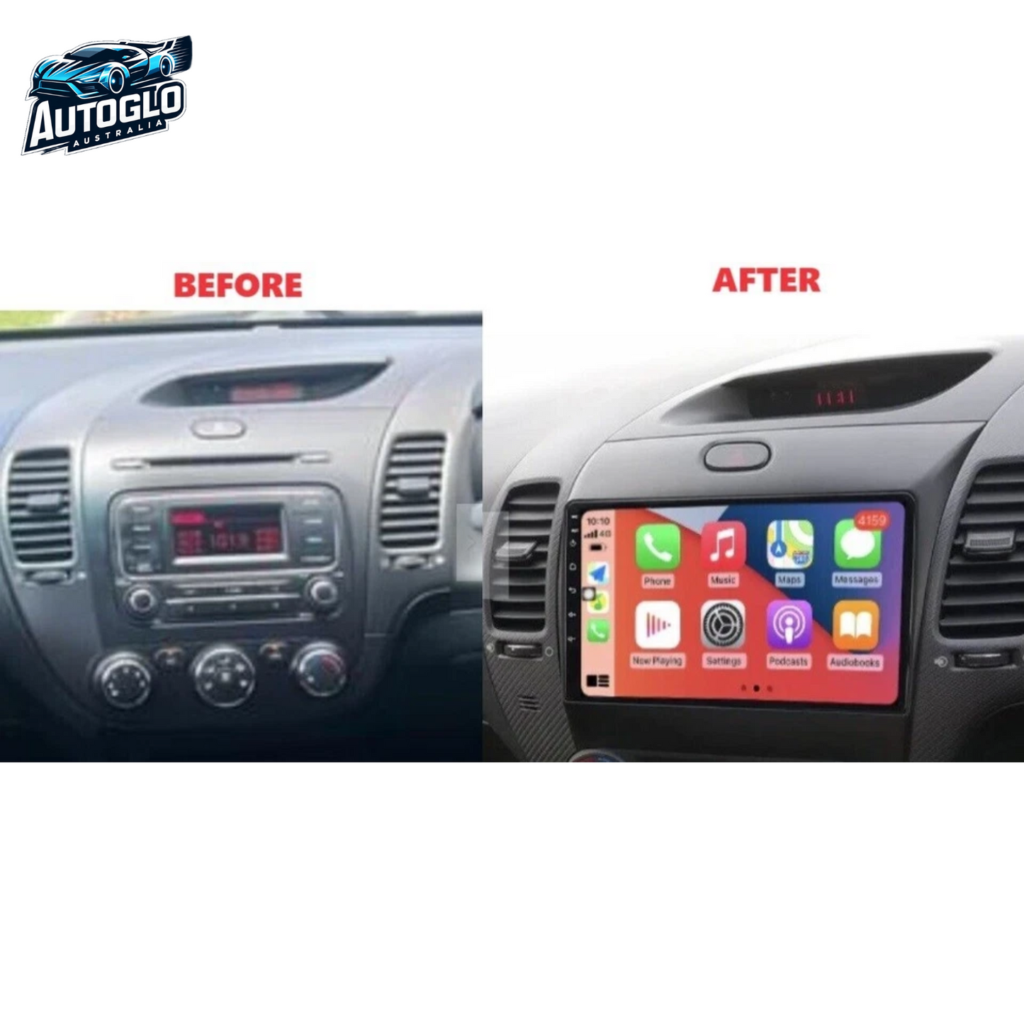 Autoglo Australia 9" (2G+32G) GPS BT WiFi CARPLAY ANDROID Stereo For Kia Cerato K3 Forte 2013 - 18