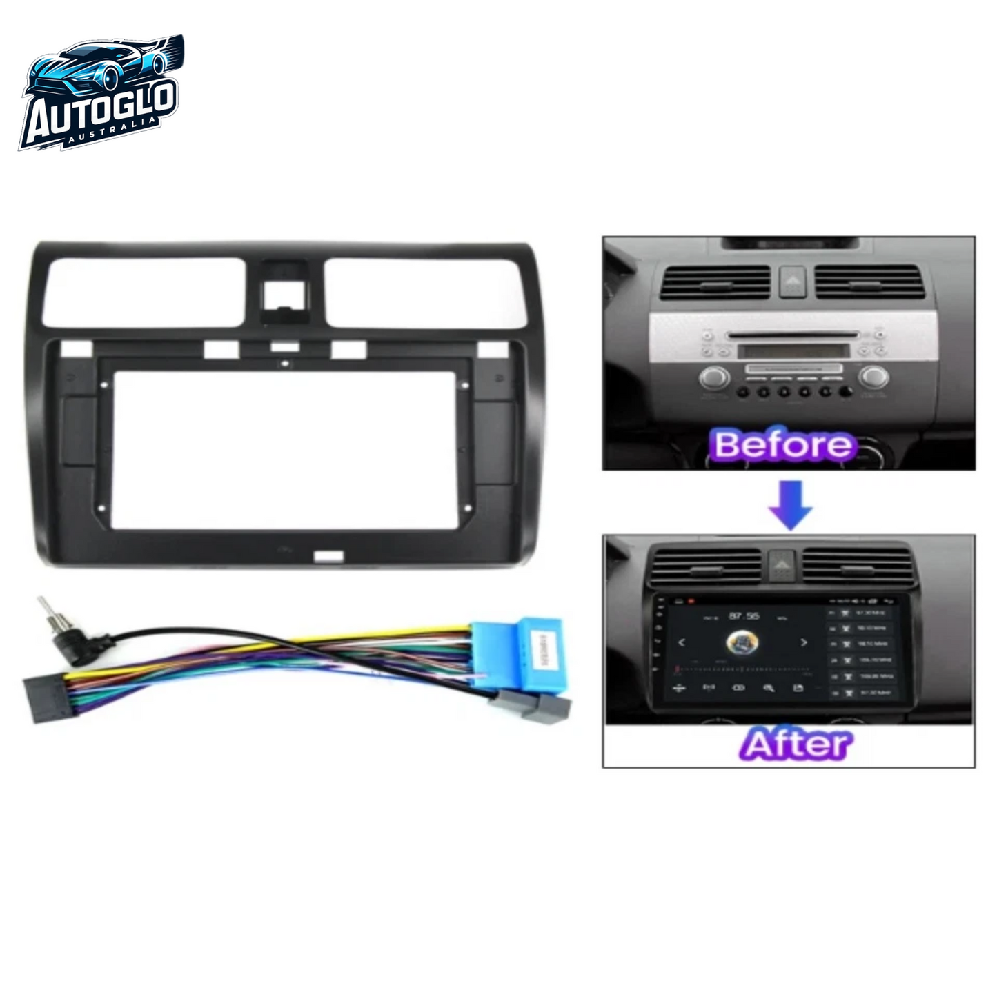 Autoglo Australia 9" GPS BT CARPLAY ANDROID Stereo For SUZUKI SWIFT 2003-10 (2G+32G)