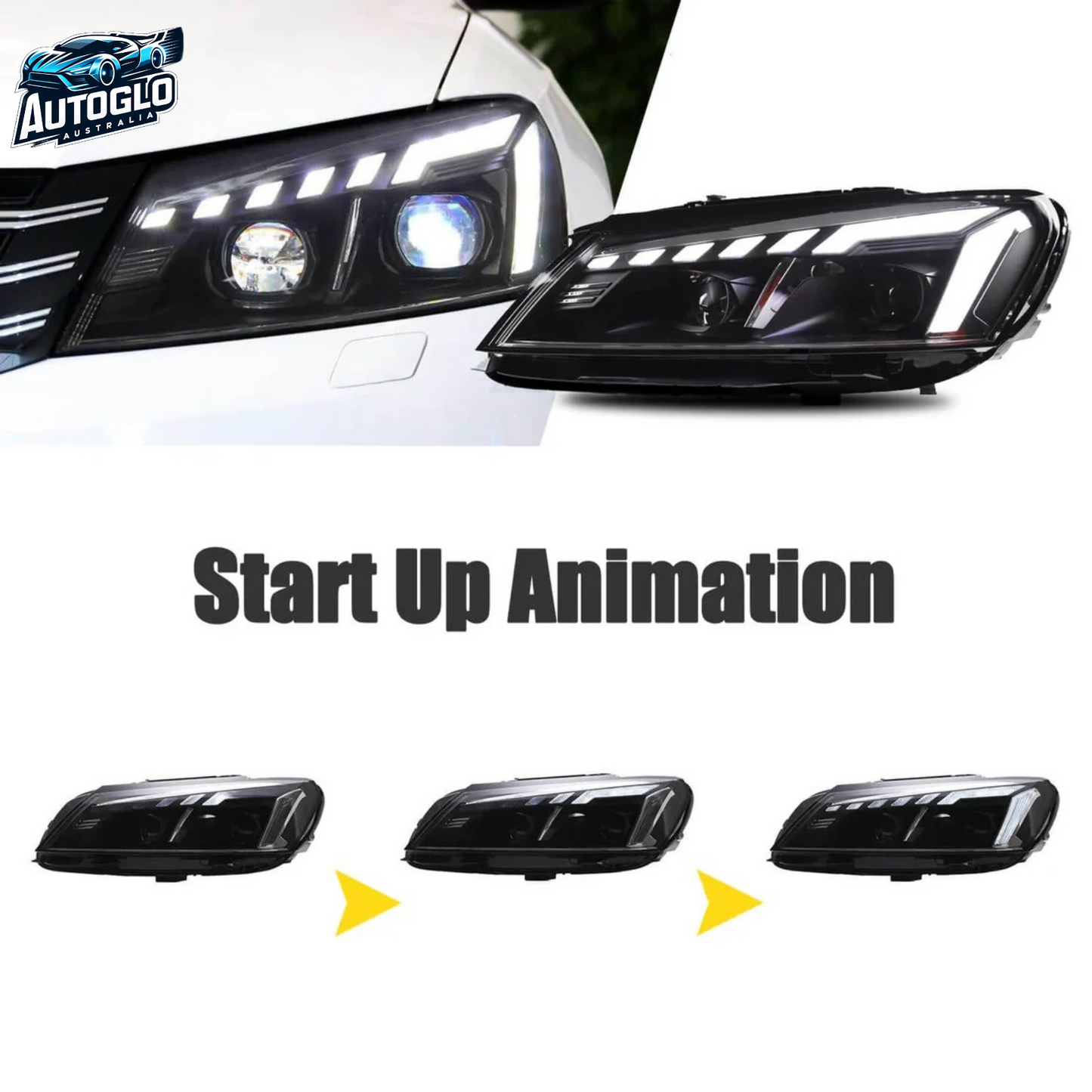 Autoglo Australia LED Headlights for Volkswagen Passat B7 2011-2015