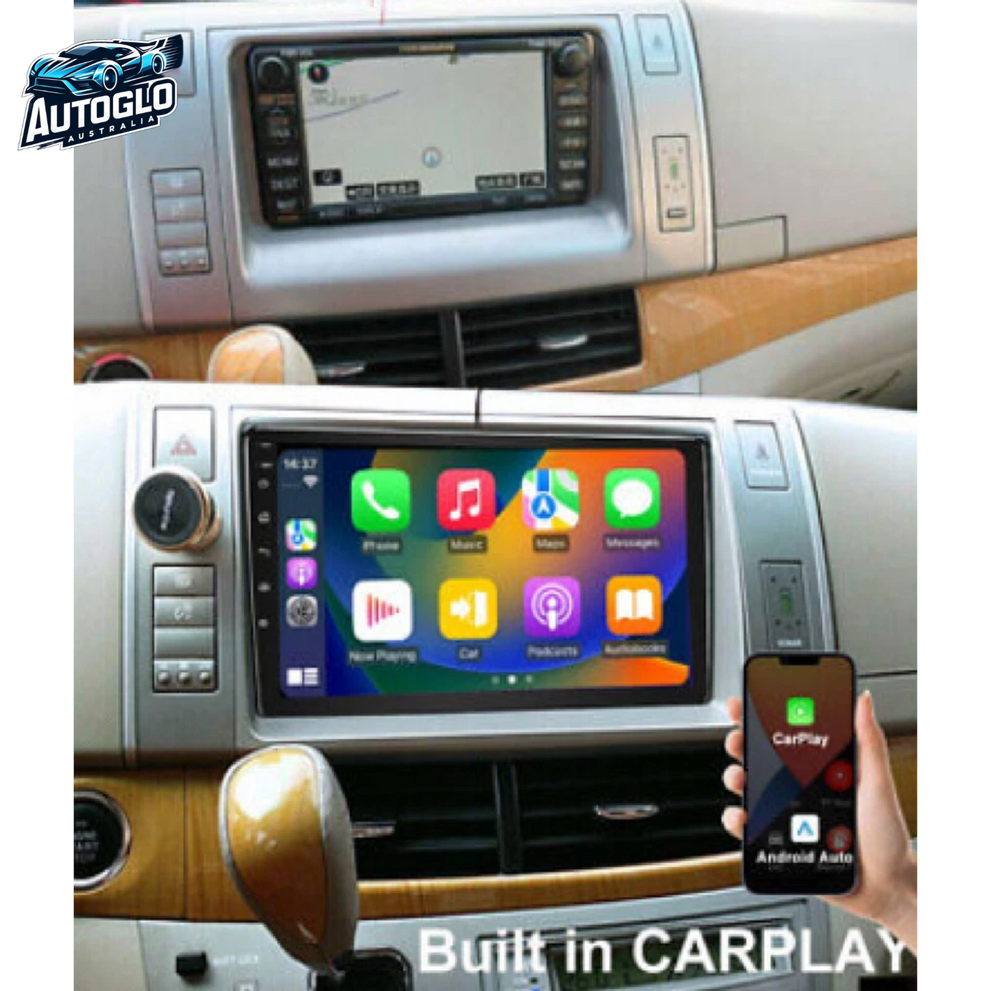 Autoglo Australia 10" Android Carplay BT GPS 32G Stereo for TOYOTA TARAGO ESTIMA (2006-16)