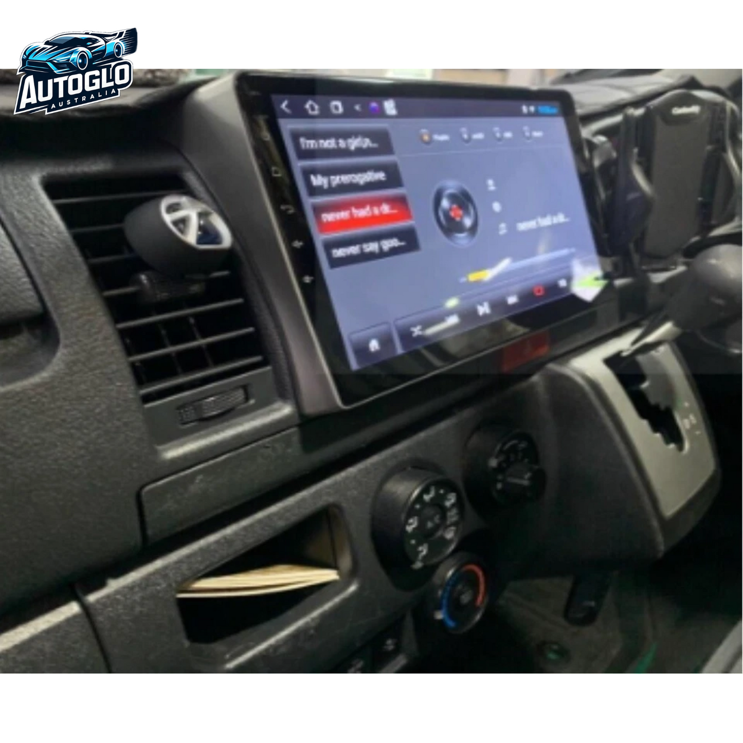 Autoglo Australia 10.1" (2GB+32GB) Android Carplay BT GPS Stereo for TOYOTA HIACE (2005-18)