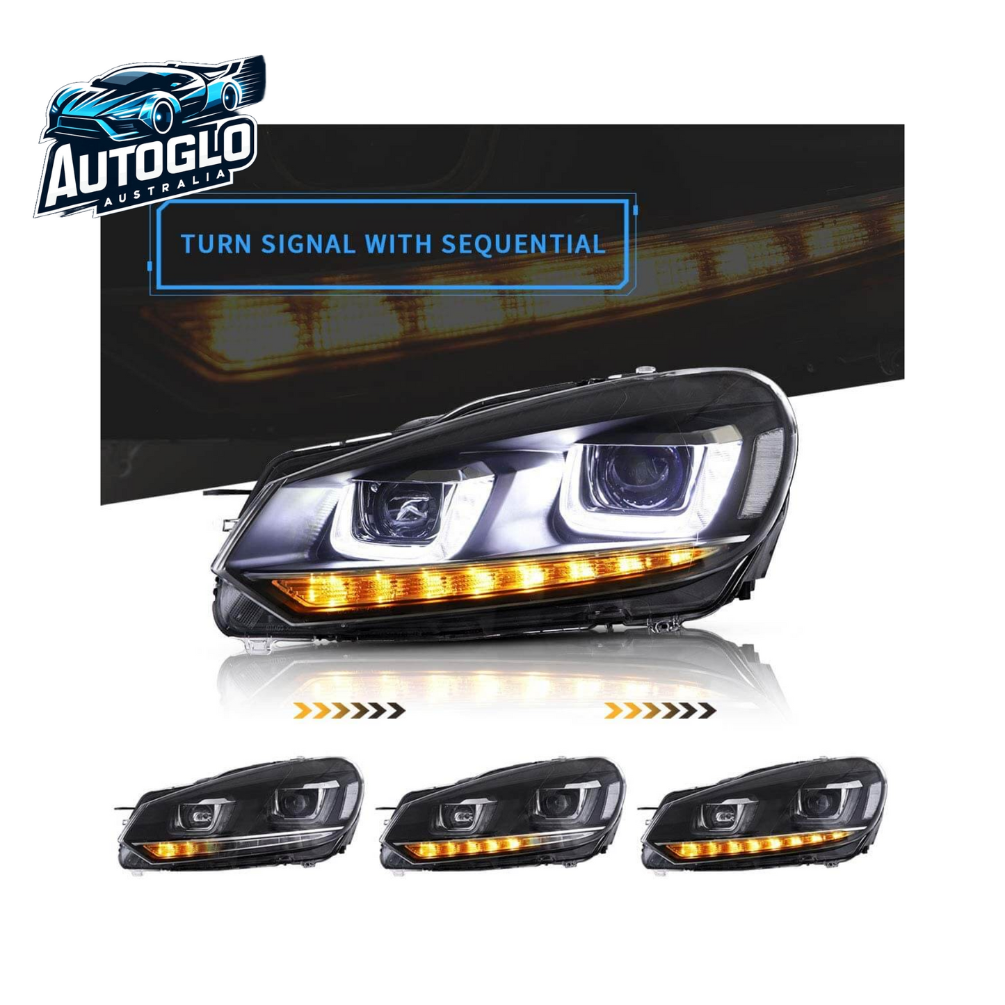 VLAND Projector Headlights for Volkswagen Golf 6 / MK6 2010-2014