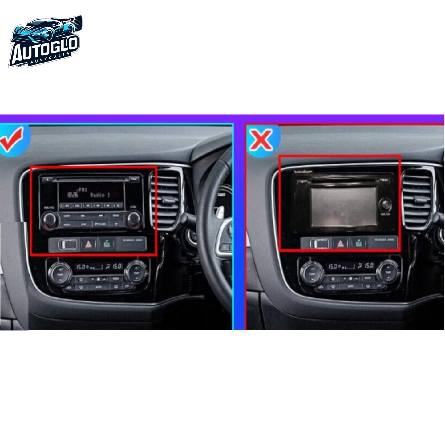 Autoglo Australia 10.1" 2+32GB Carplay Android 13 BT GPS Stereo for MITSUBISHI OUTLANDER (2012-18)