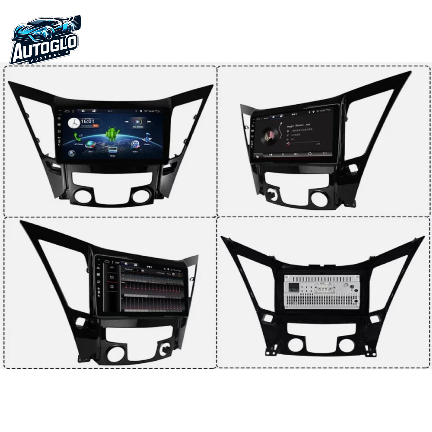 Autoglo Australia 9" Carplay Android 13 GPS BT Stereo For Hyundai I45 IX45 SONATA (2009-12) +Gifts