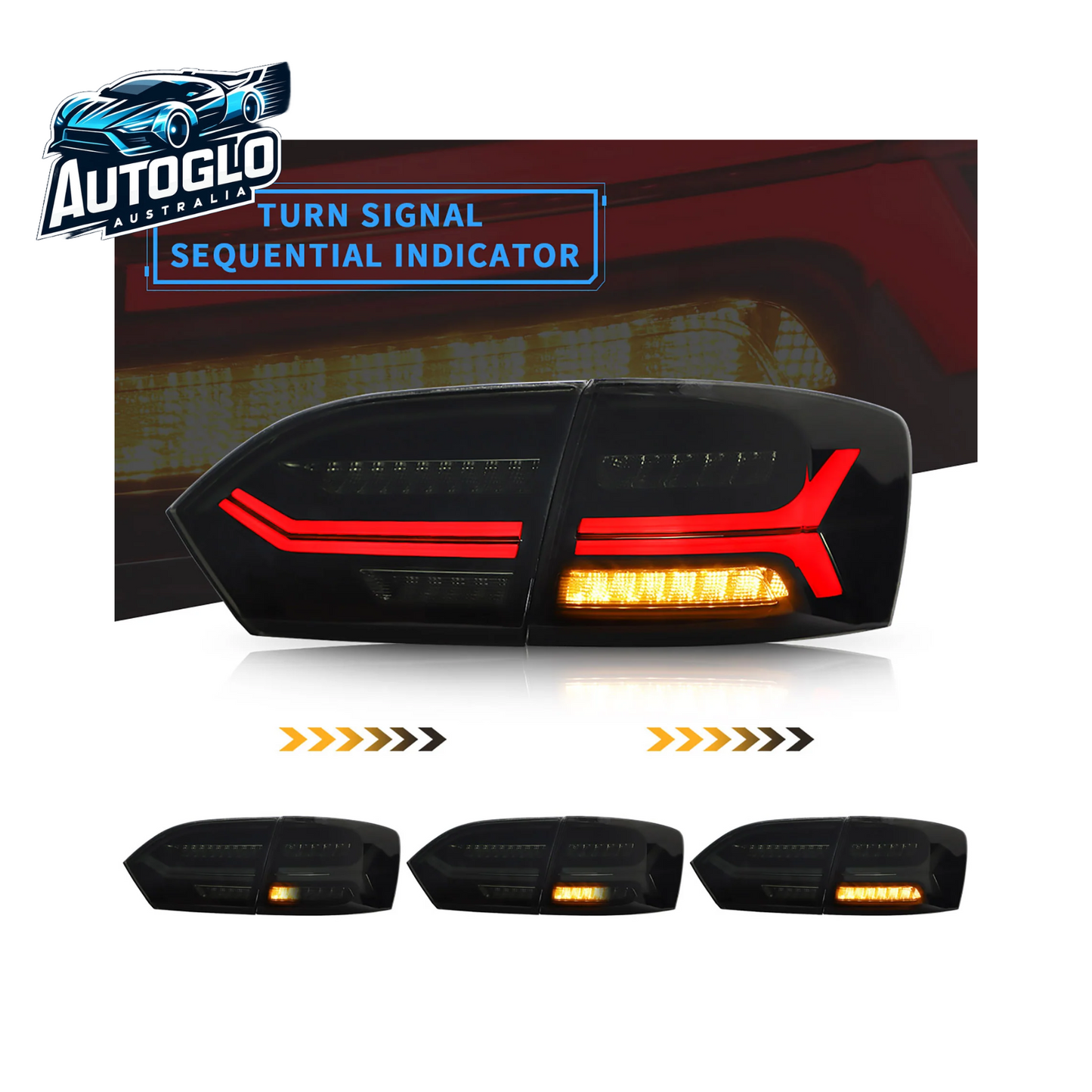VLAND for Volkswagen Jetta Sagitar LED Sequential Tail Lights 2011-2014
