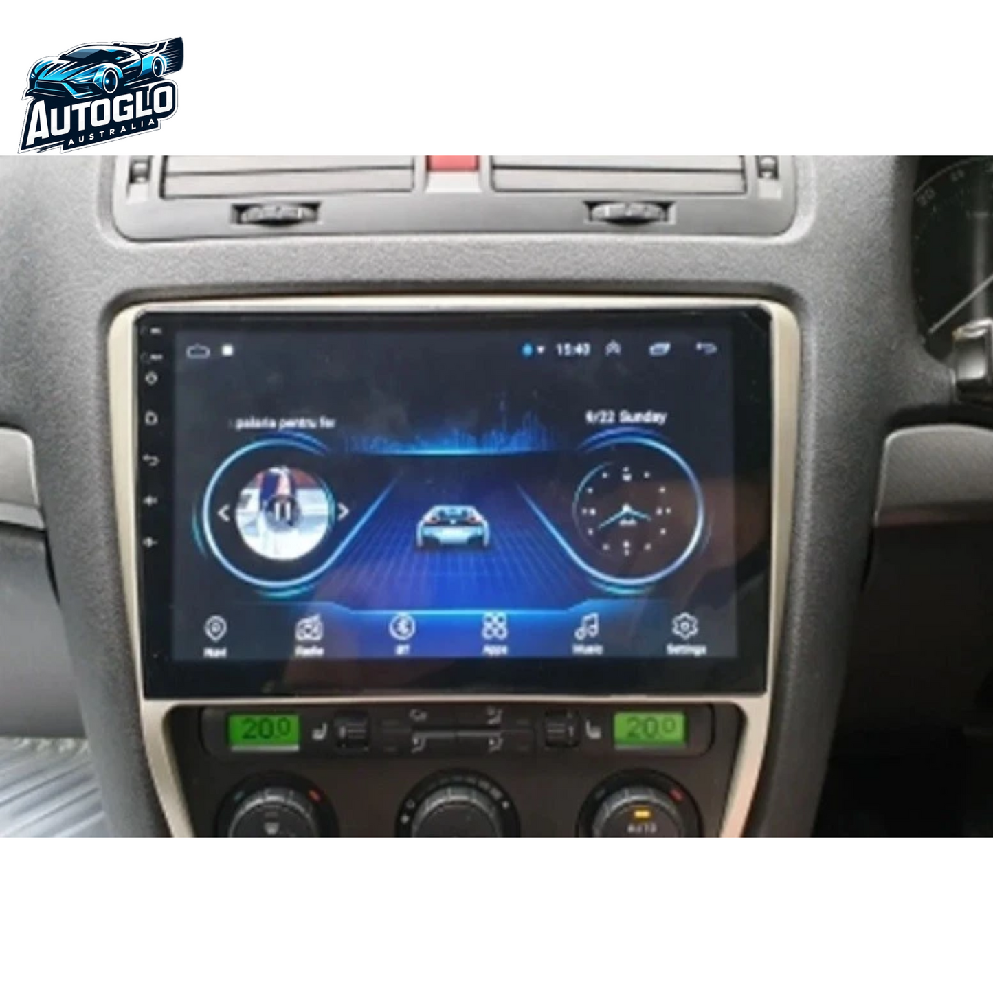 Autoglo Australia 9" Android Carplay Stereo BT GPS for Skoda Octavia 2 A5 (2007-13) 2GB+32G
