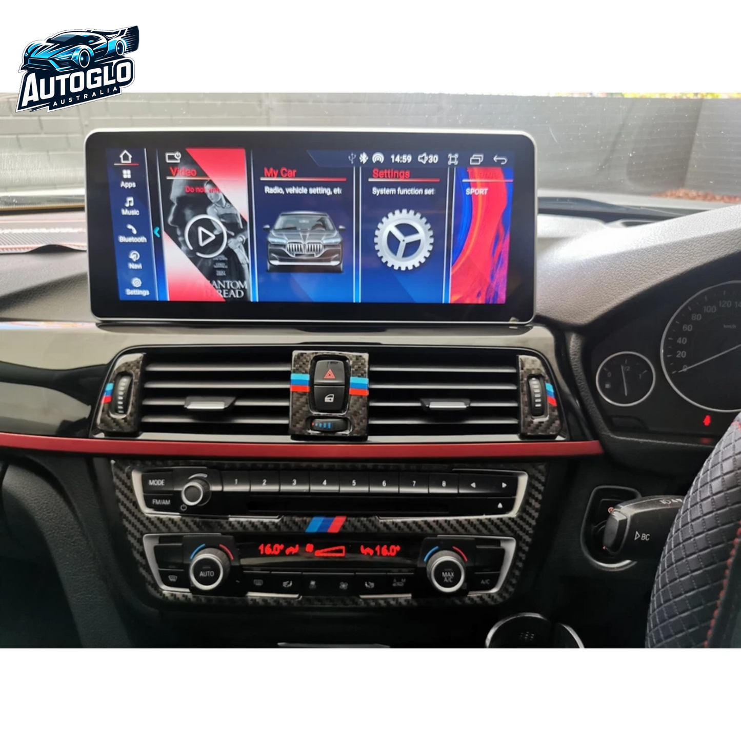 Autoglo Australia BMWBMW 1/2 Series F20 NBT 12.3" XL FHD Carplay Android BT GPS 4G Auto Stereo (NBT)
