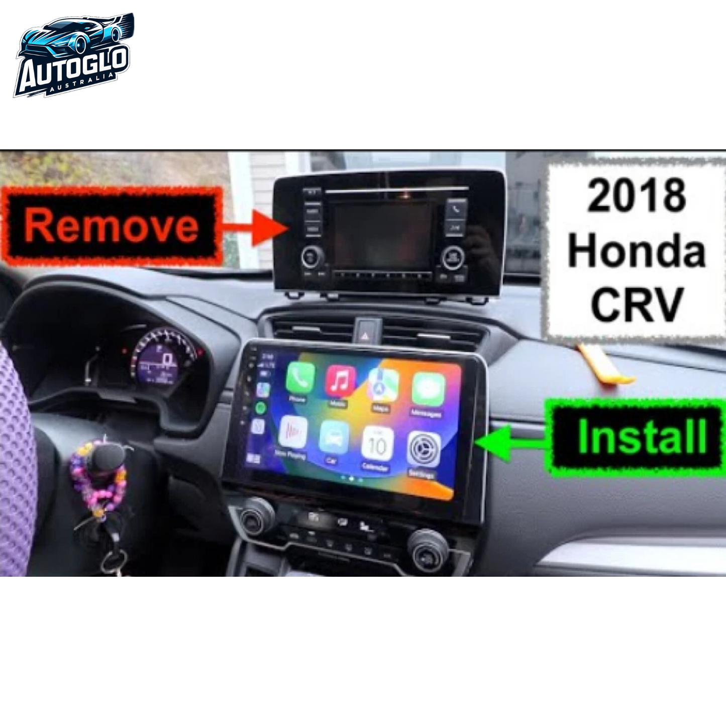 Autoglo Australia 10" Carplay Android BT GPS 2+32G Stereo for HONDA CRV (2017+)+Rev. Cam-Gifts