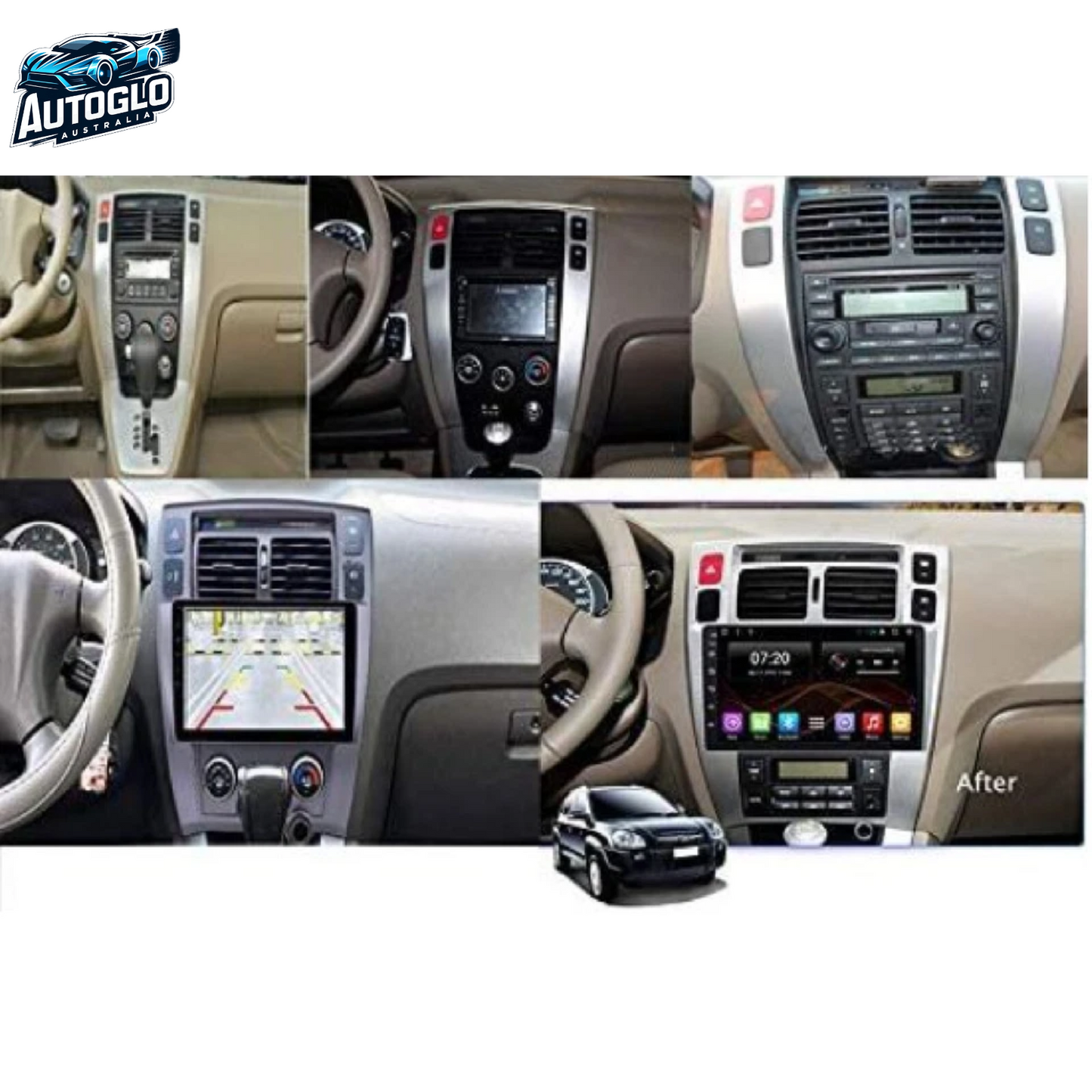Autoglo Australia 10.1" Carplay Android 2GB+32GB BT GPS Stereo for HYUNDAI IX35 TUCSON (2004-09)
