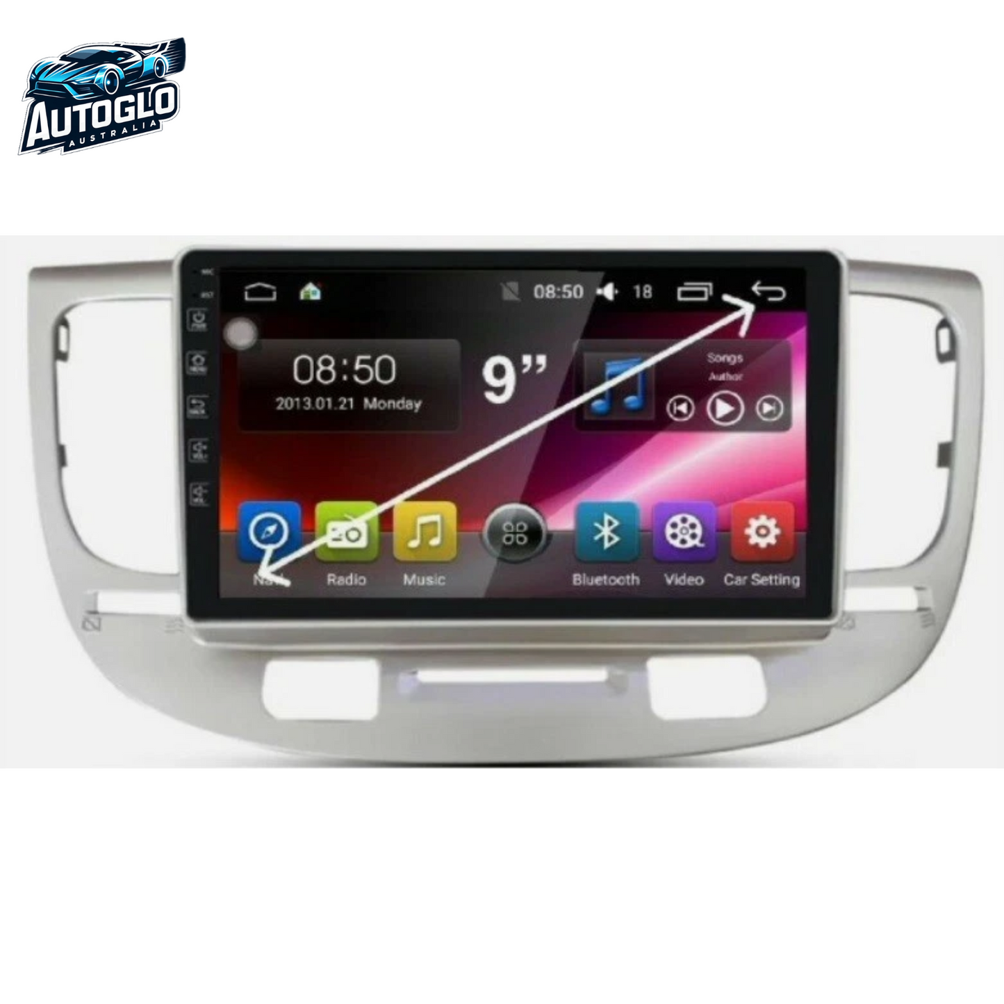 Autoglo Australia 9" Android Carplay Stereo BT GPS for KIA RIO 2GB+32G (2005-11)
