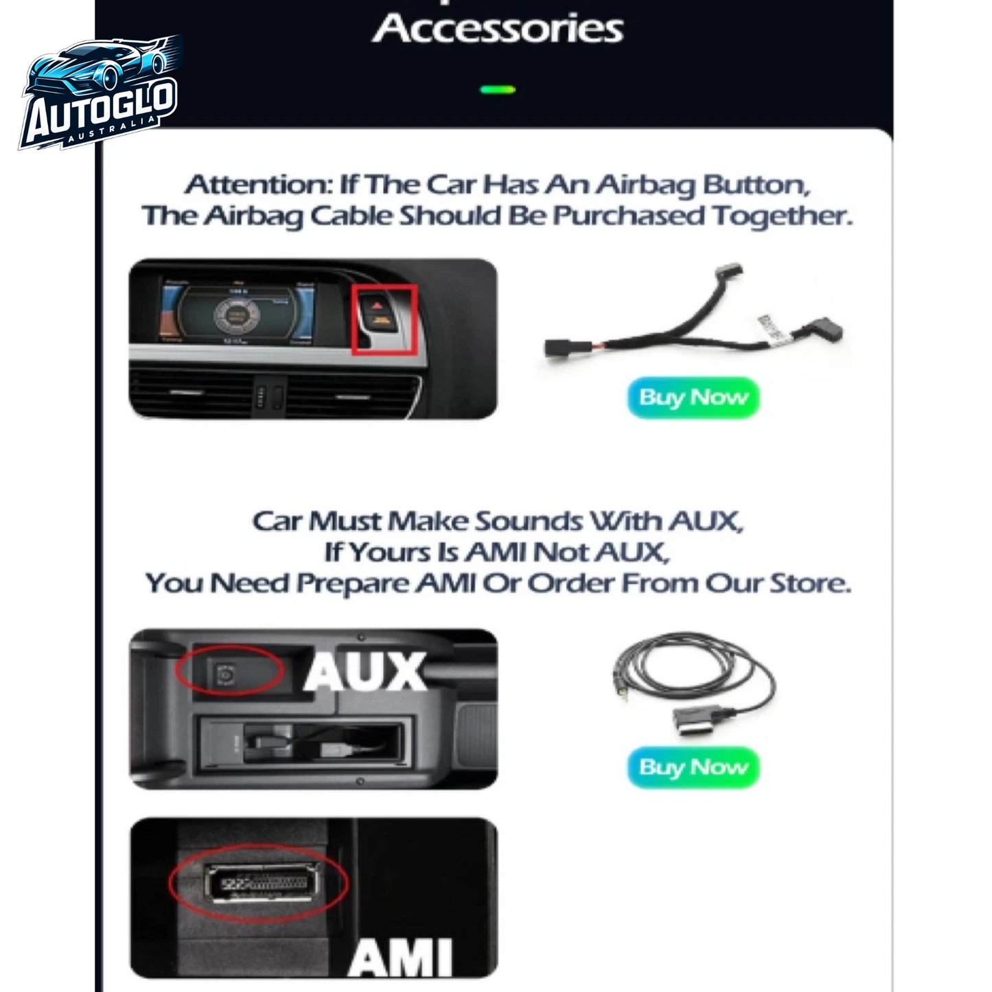 Autoglo Australia 12.3" XL FHD Carplay Android BT GPS 4G Stereo (Low) for AUDI Q5 (4+32G)