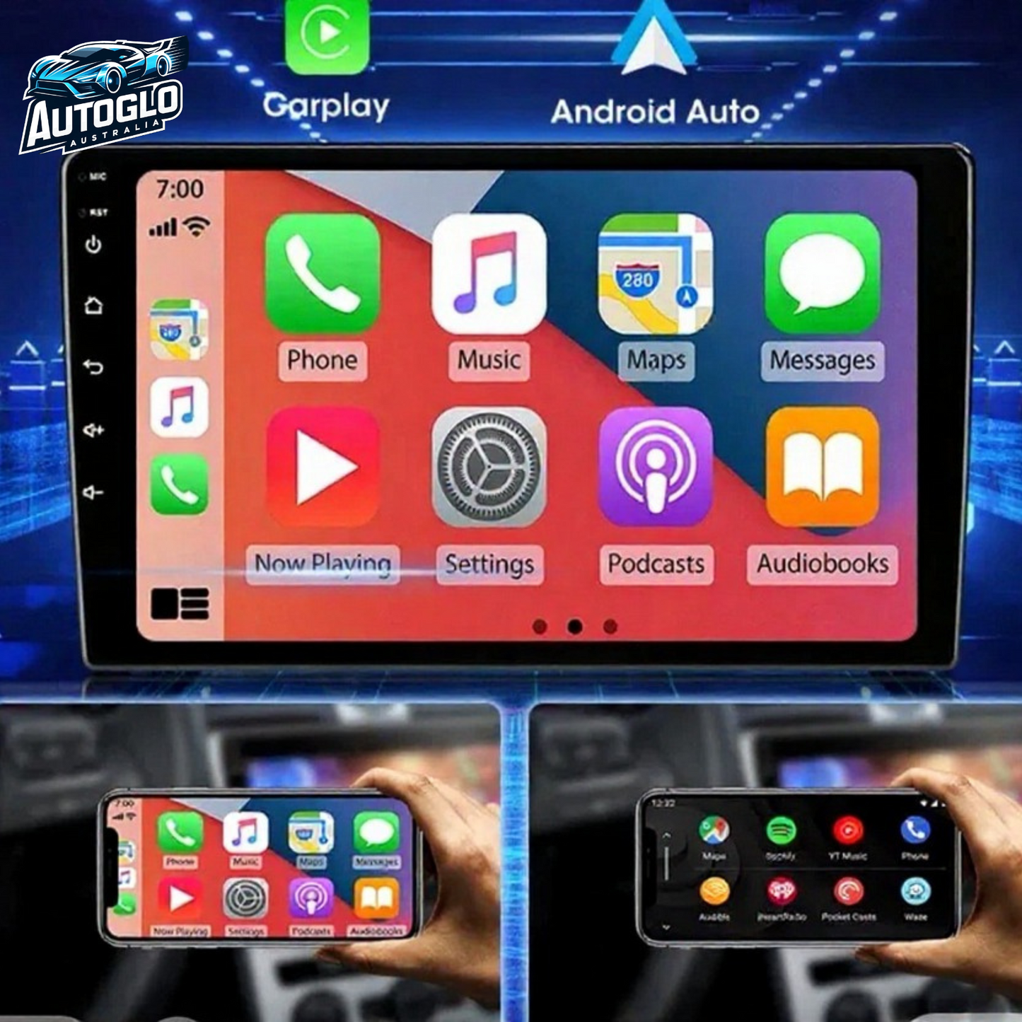 Autoglo Australia 9" (2G+32G) GPS BT WiFi CARPLAY ANDROID Stereo For TOYOTA YARIS (2006-12)