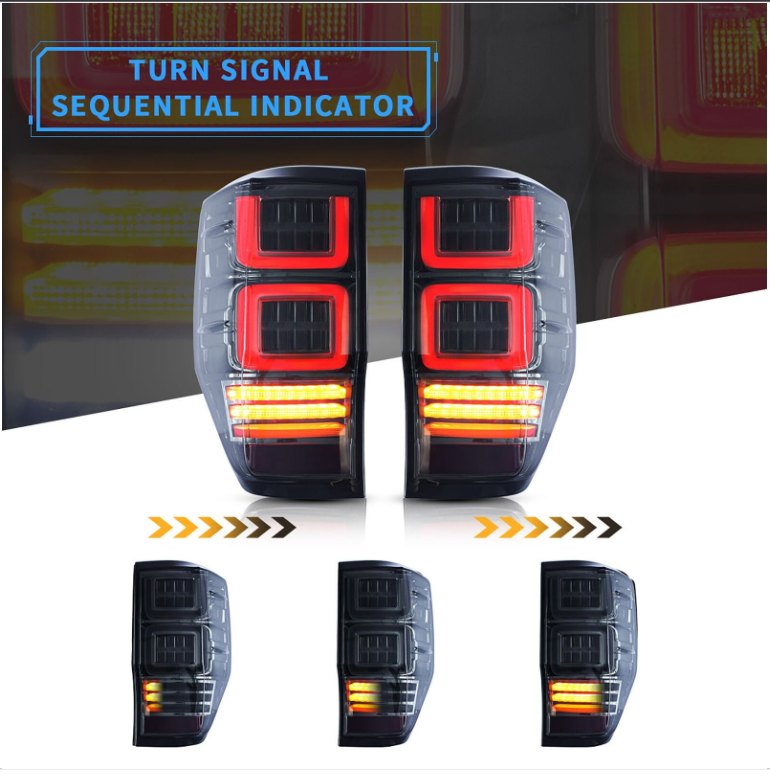 LED Tail Lights For 2012-2021 Ford Ranger Raptor PX Wildtrak T6 T7 T8 MK2 XL XLT