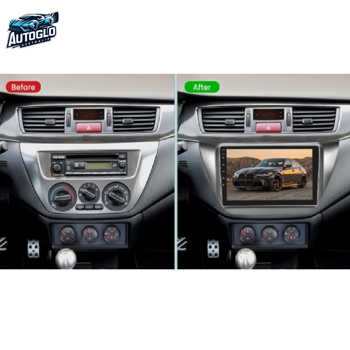 Autoglo Australia 9" (2G+32G) GPS BT WiFi CARPLAY ANDROID Stereo For Mitsubishi Lancer (2002-10)