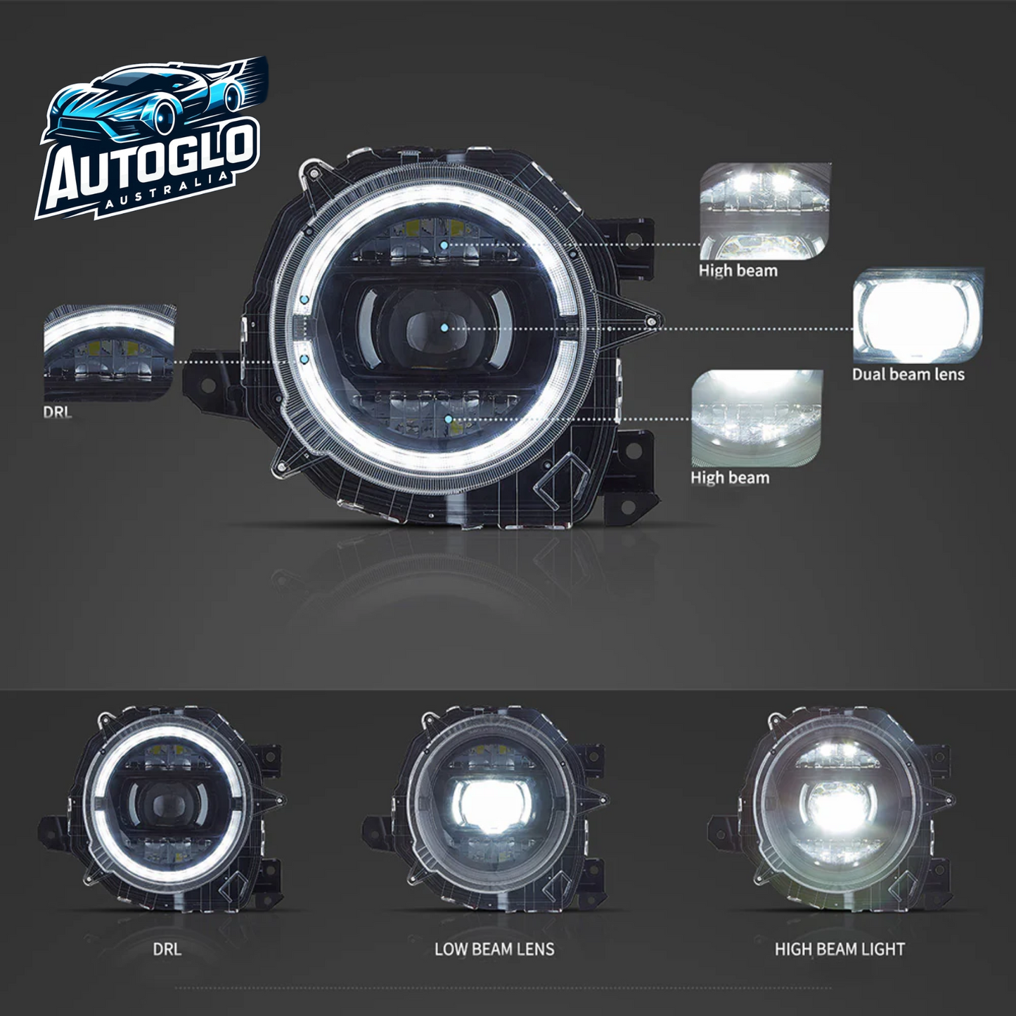 VLAND FULL LED Headlights For Suzuki Jimny 2018-UP 4th Gen