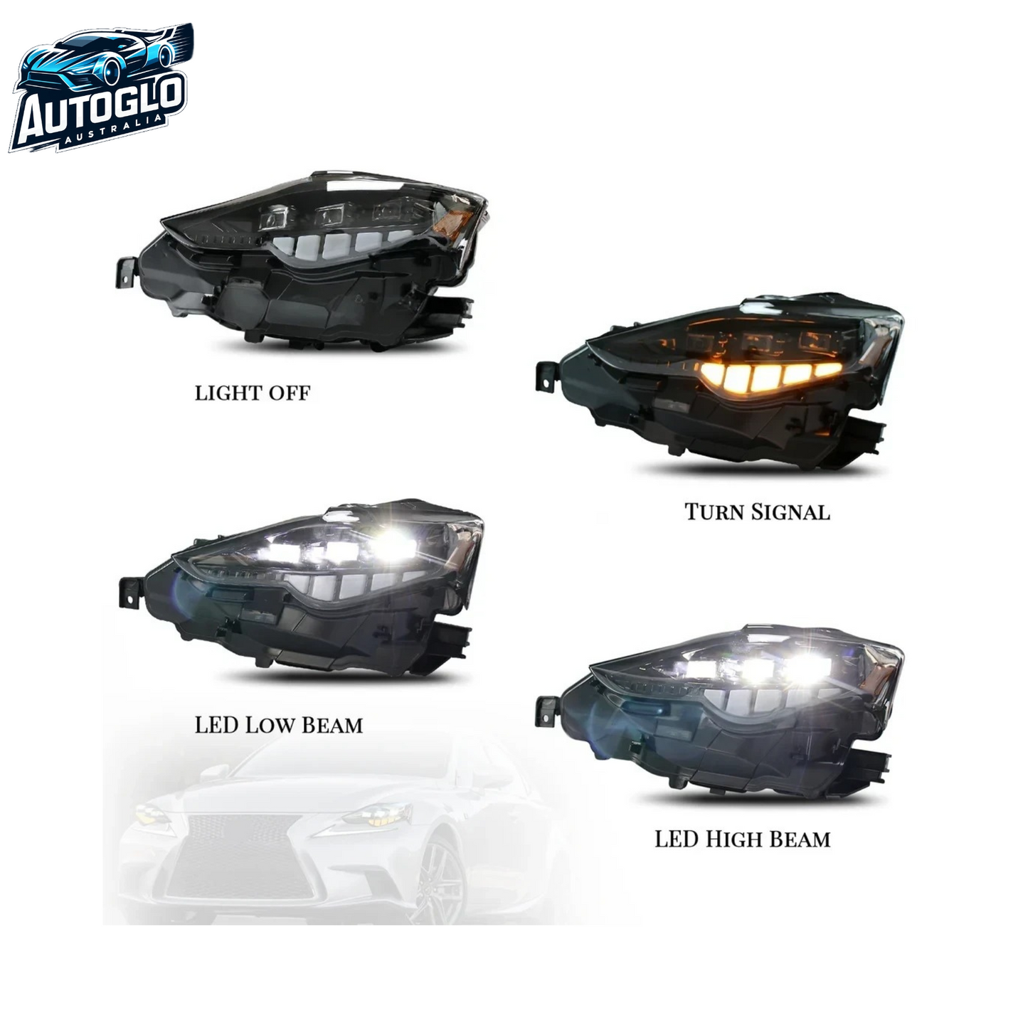 Autoglo Australia For Lexus IS250 300h 350 f 2013-2016 LED Headlights