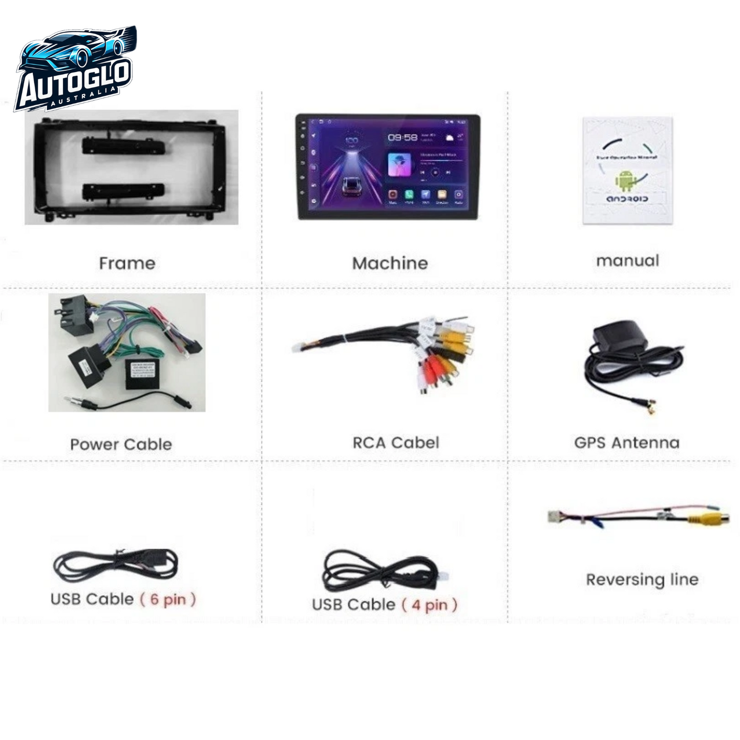 Autoglo Australia 9"(2G+32G) GPS BT Carplay Android for Mercedes Benz AB-Class W245 W169 (2012-15)